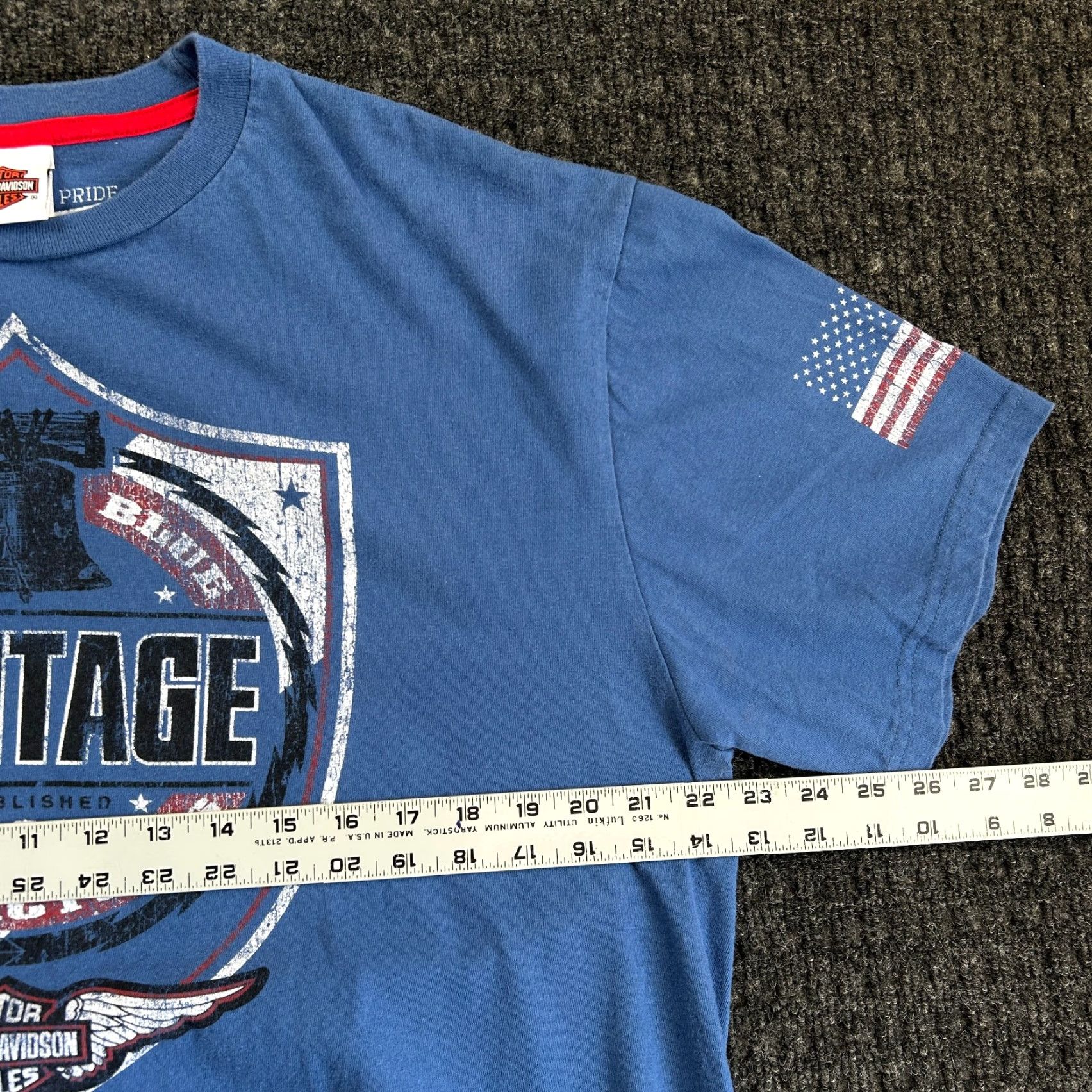 Harley Davidson VINTAGE Harley-Davidson T Shirt XL True Blue Heritage Made in USA Twin Cities MN Size US XL / EU 56 / 4 - 7 Thumbnail