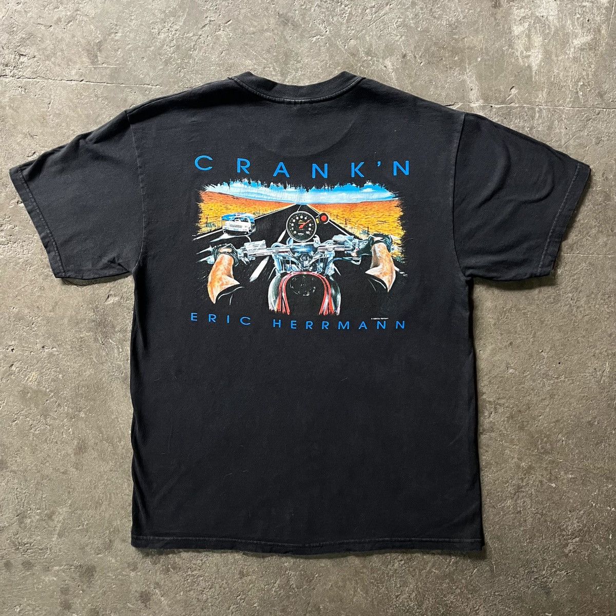 Vintage Vintage biker inc Eric Herrmann 1999 tee Size US L / EU 52-54 / 3 - 1 Thumbnail