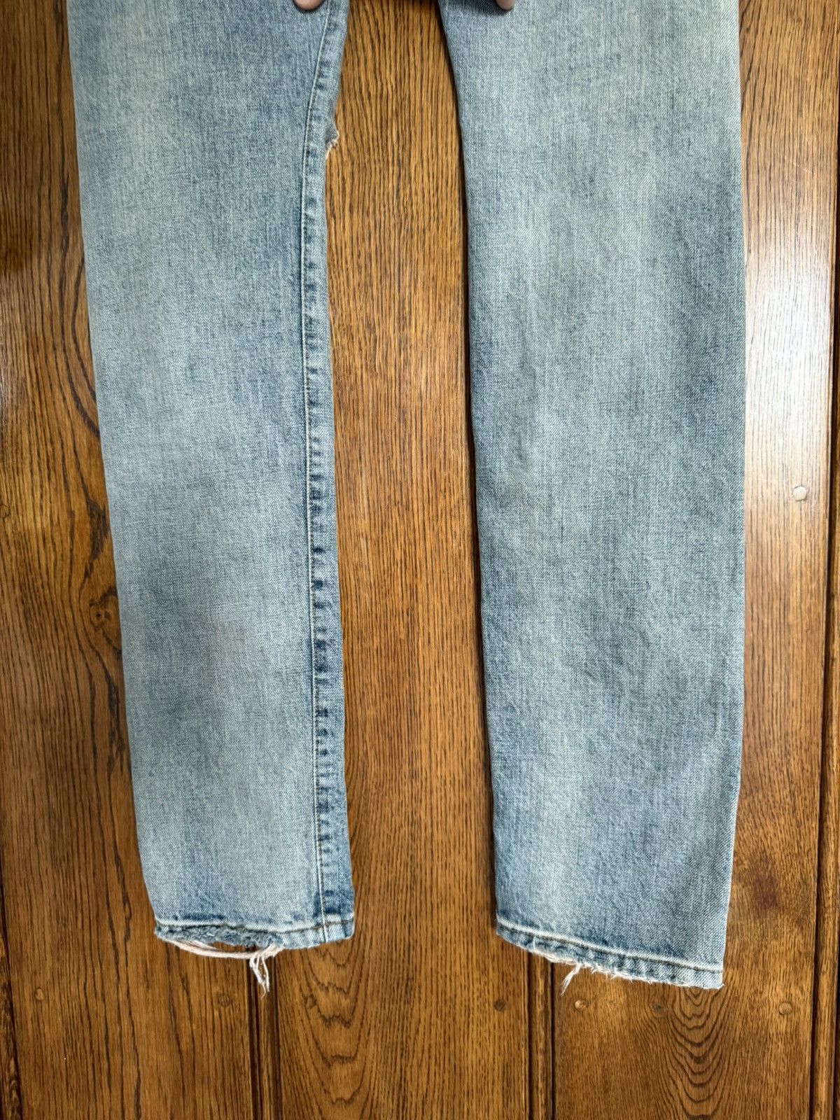 SS16 Saint Laurent selvedge knee rip jeans Hedi 31 crash