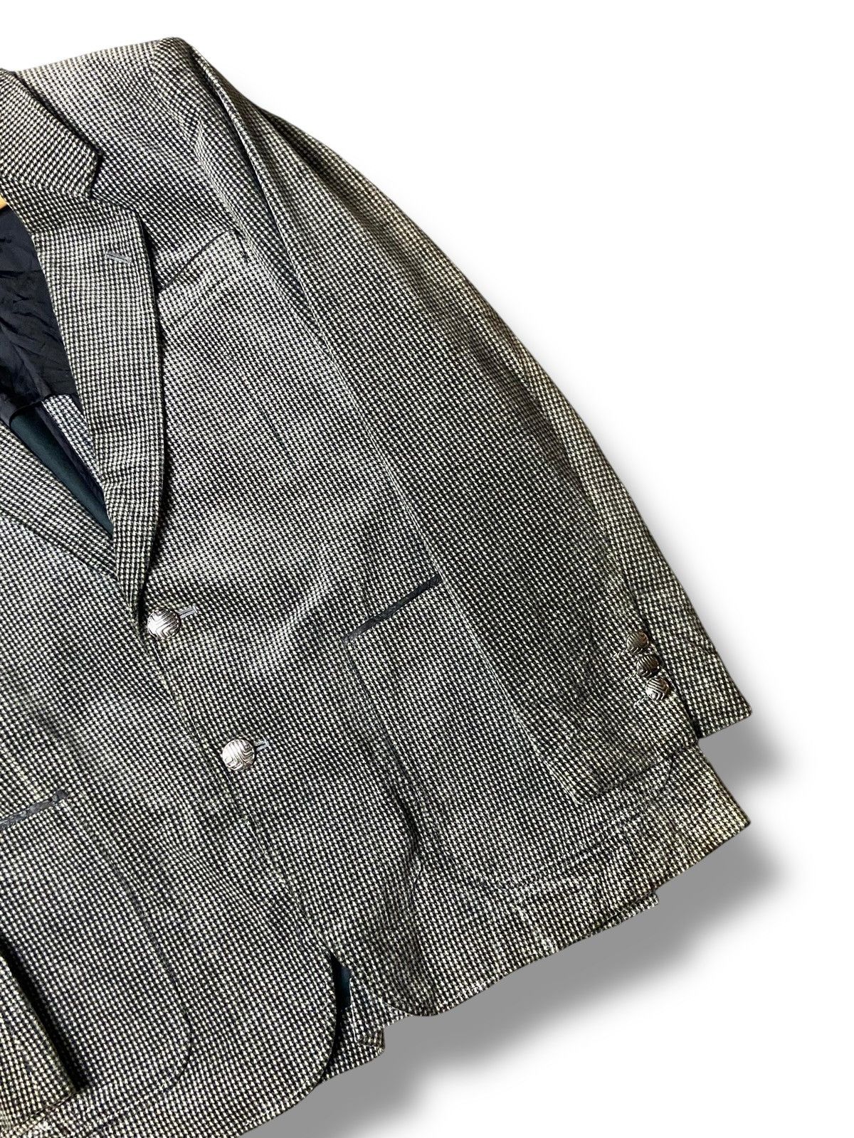 Lanvin Lanvin Paris Checkered Velvet Blazer (149) Size US XXS / EU 40 - 3 Thumbnail
