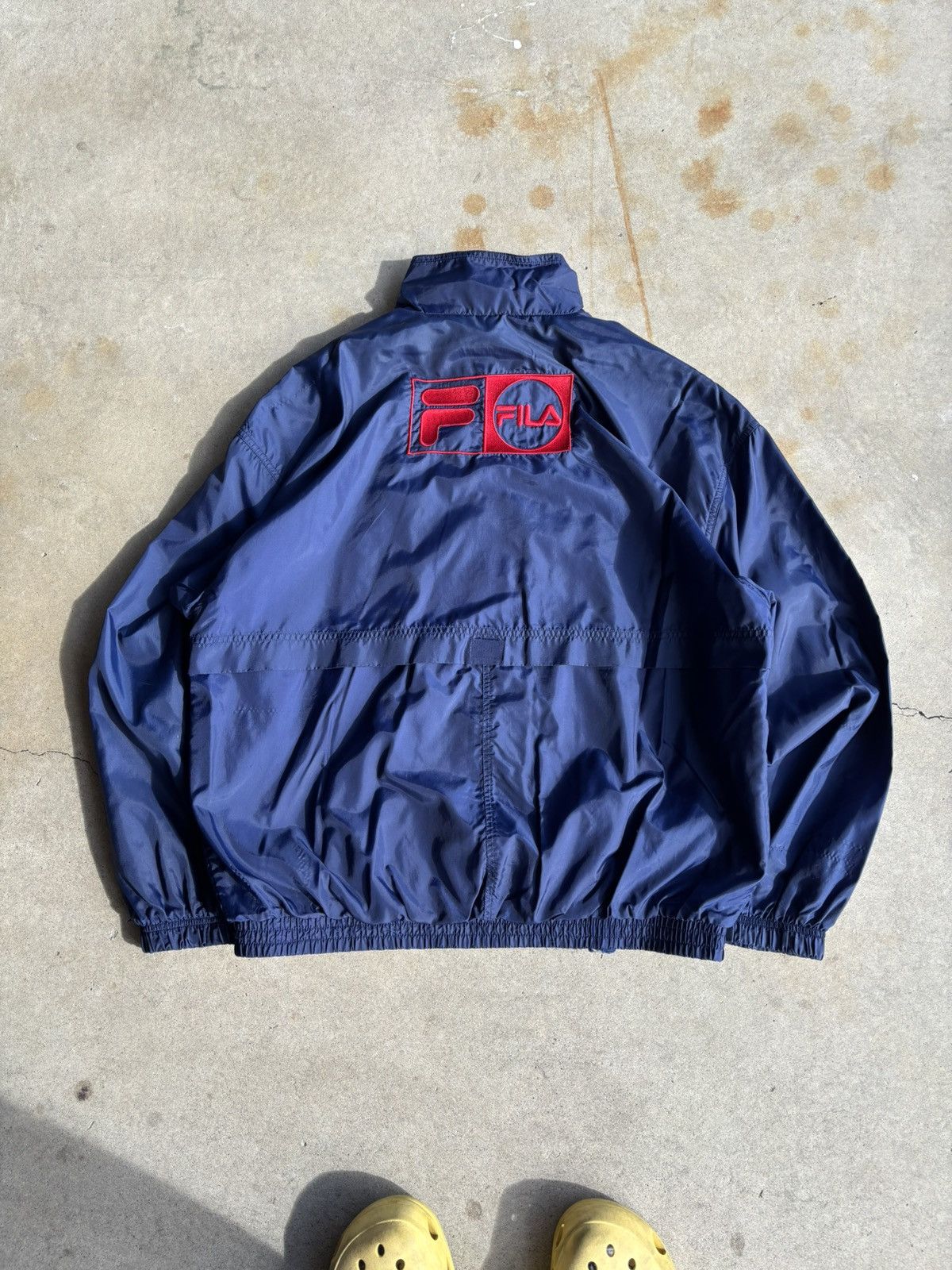 Fila Crazy Vintage 90s Fila Blue & Red Two Tone Windbreaker Size US XL / EU 56 / 4 - 2 Thumbnail