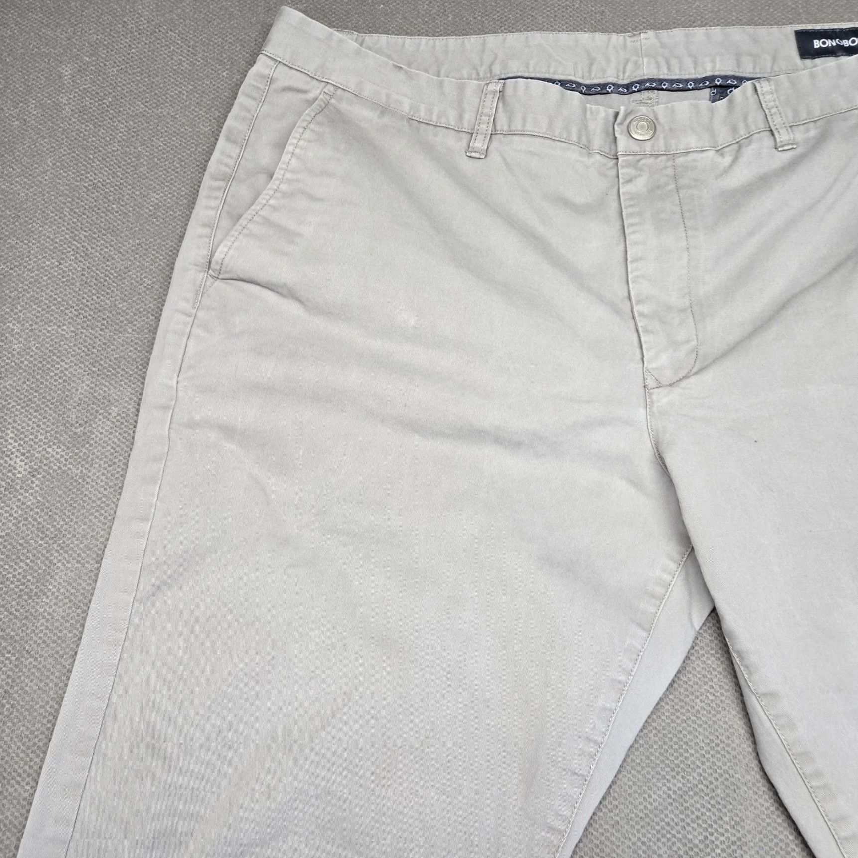 Bonobos Bonobos Pants Mens 40x32 Gray Chino Slim Tapered Cotton Stretch Pockets Flat Front Size US 40 / EU 56 - 3 Thumbnail