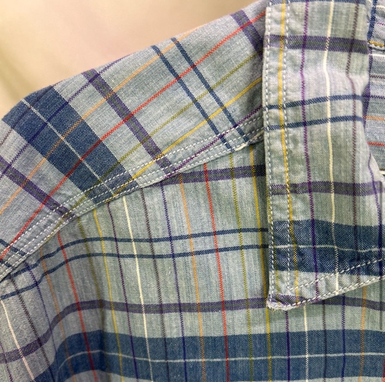 Levi's × Vintage Vintage 90s Levi’s Blue Plaid Button Down Shirt Size XL Size US XL / EU 56 / 4 - 6 Thumbnail