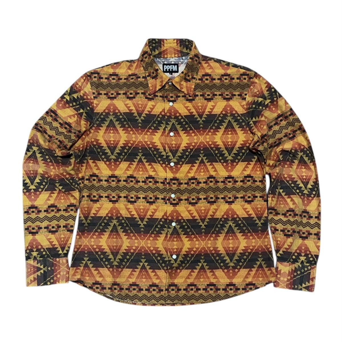 If Six Was Nine × Japanese Brand × PPFM PPFM Navajo Motif Button Shirts Size US L / EU 52-54 / 3 - 1 Thumbnail