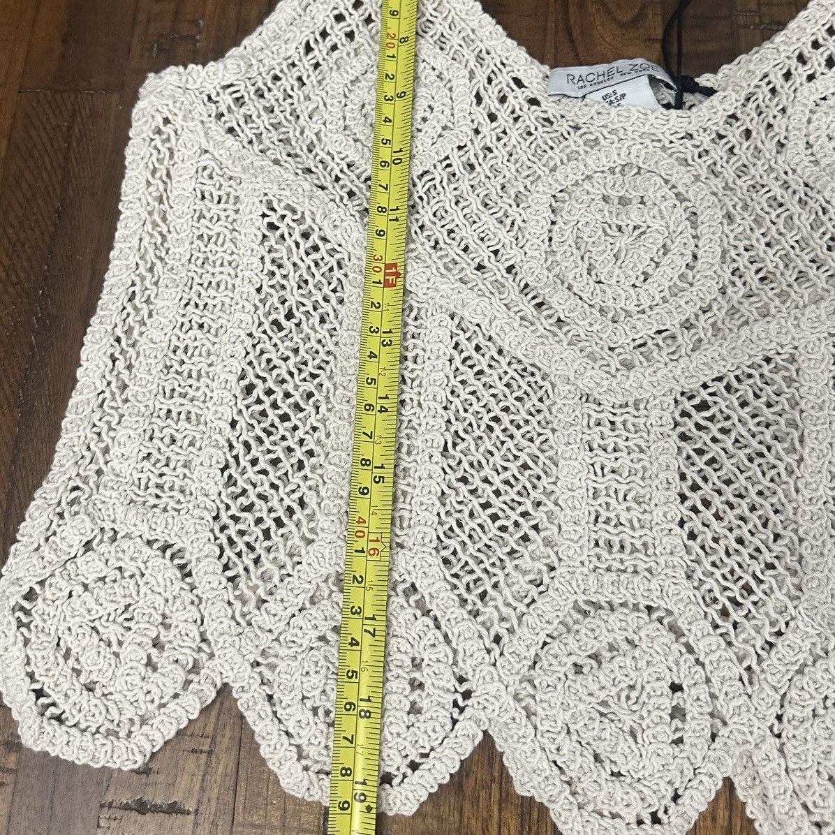 Rachel Zoe NWT Rachel Zoe Crotchet Crop Tank Top Off White Size S / US 4 / IT 40 - 4 Thumbnail