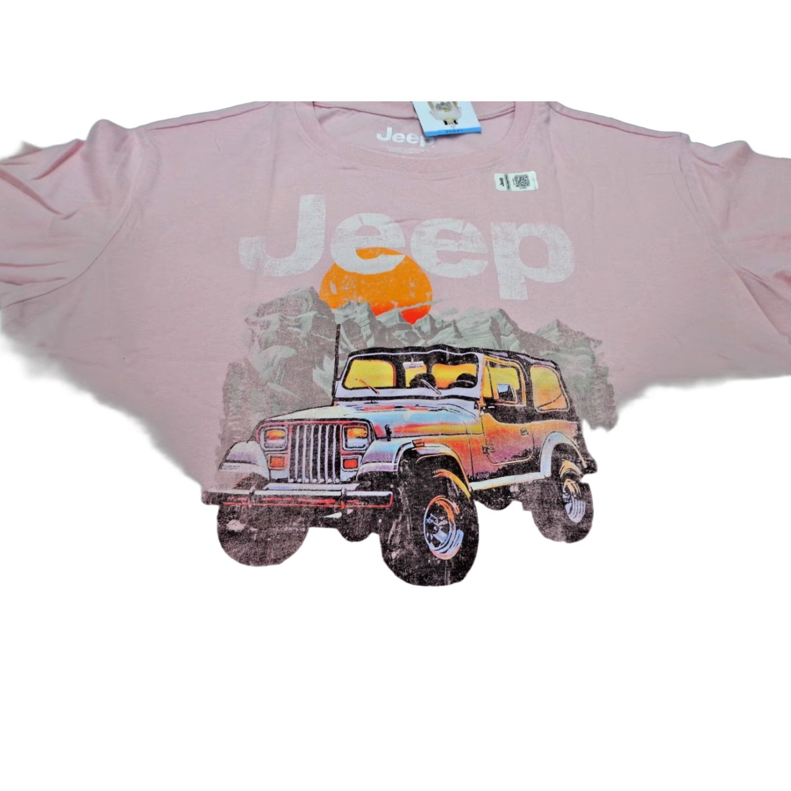 Jeep Jeep T-Shirt Pink L Regular Unisex Adults Cotton Short Sleeve New Size L / US 10 / IT 46 - 1 Thumbnail