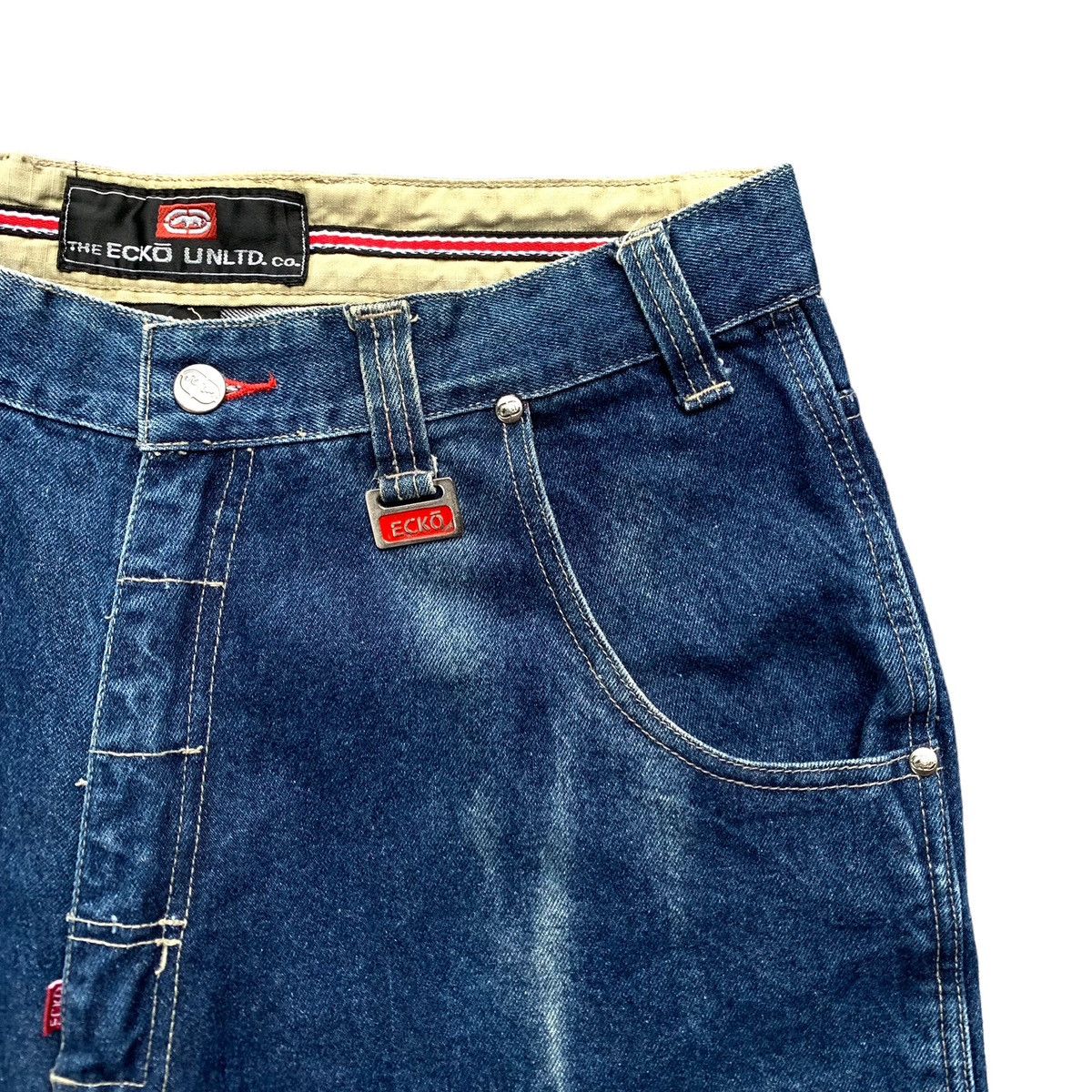 Ecko Unltd. × JNCO × Vintage Rare 1990s Ecko Unltd "Hidden Loot" Baggy Jorts Jeans Size US 36 / EU 52 - 6 Thumbnail
