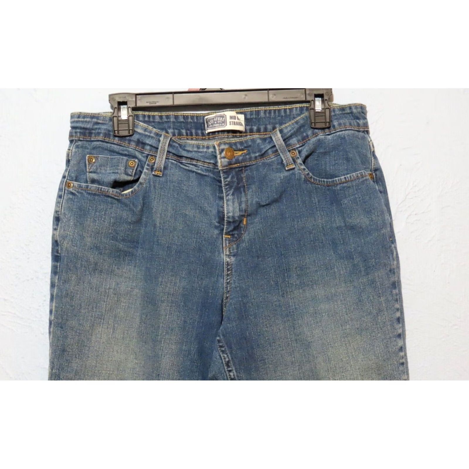 Levi's READ Levi's Signature Mid Rise Women's Jeans Misses 12 Short Jeans Blue Denim 5-Pocket Classic Skinny Size 34" / US 12 / IT 48 - 3 Thumbnail