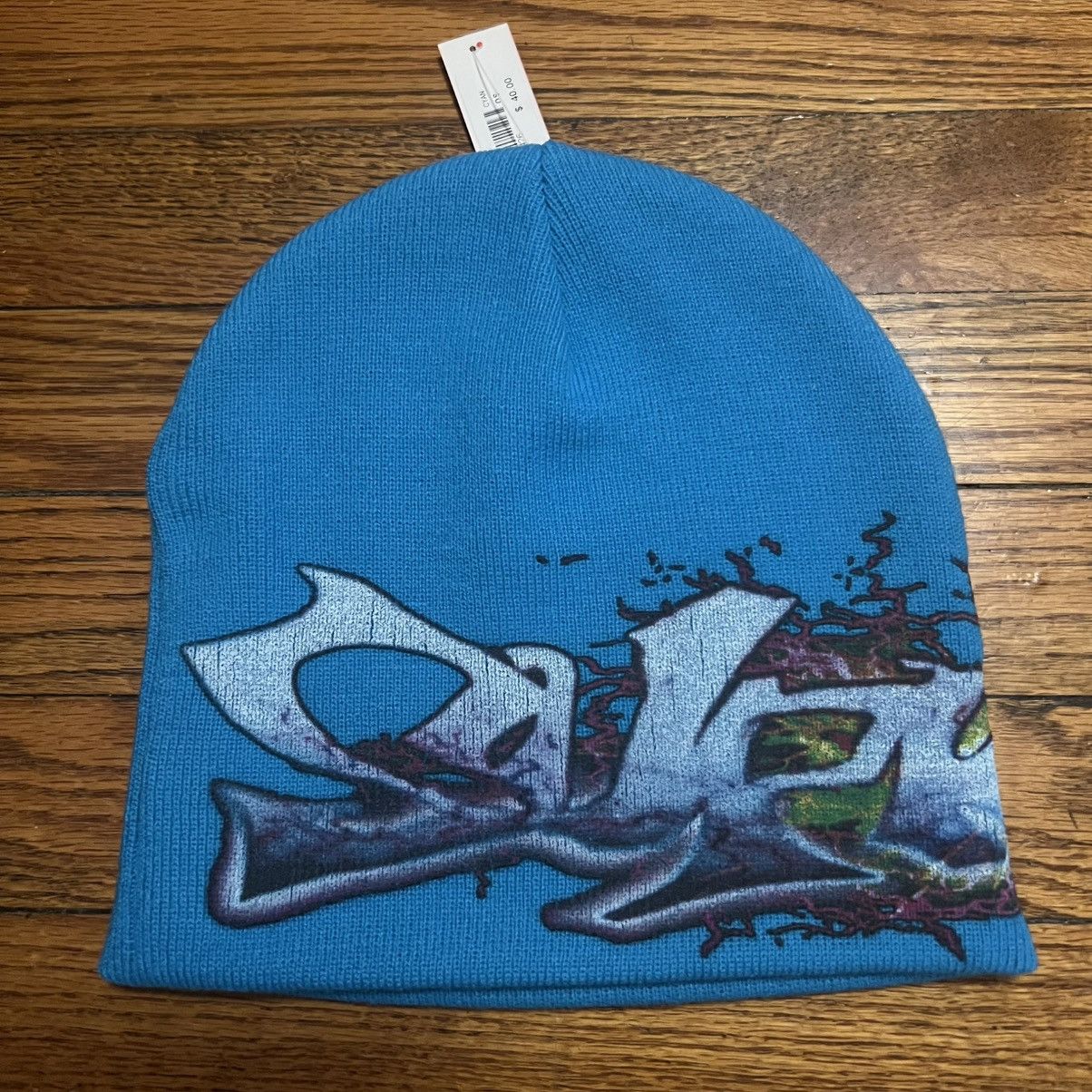 Supreme Supreme Tag Logo Beanie Cyan Blue Size: One Size Size ONE SIZE - 3 Thumbnail