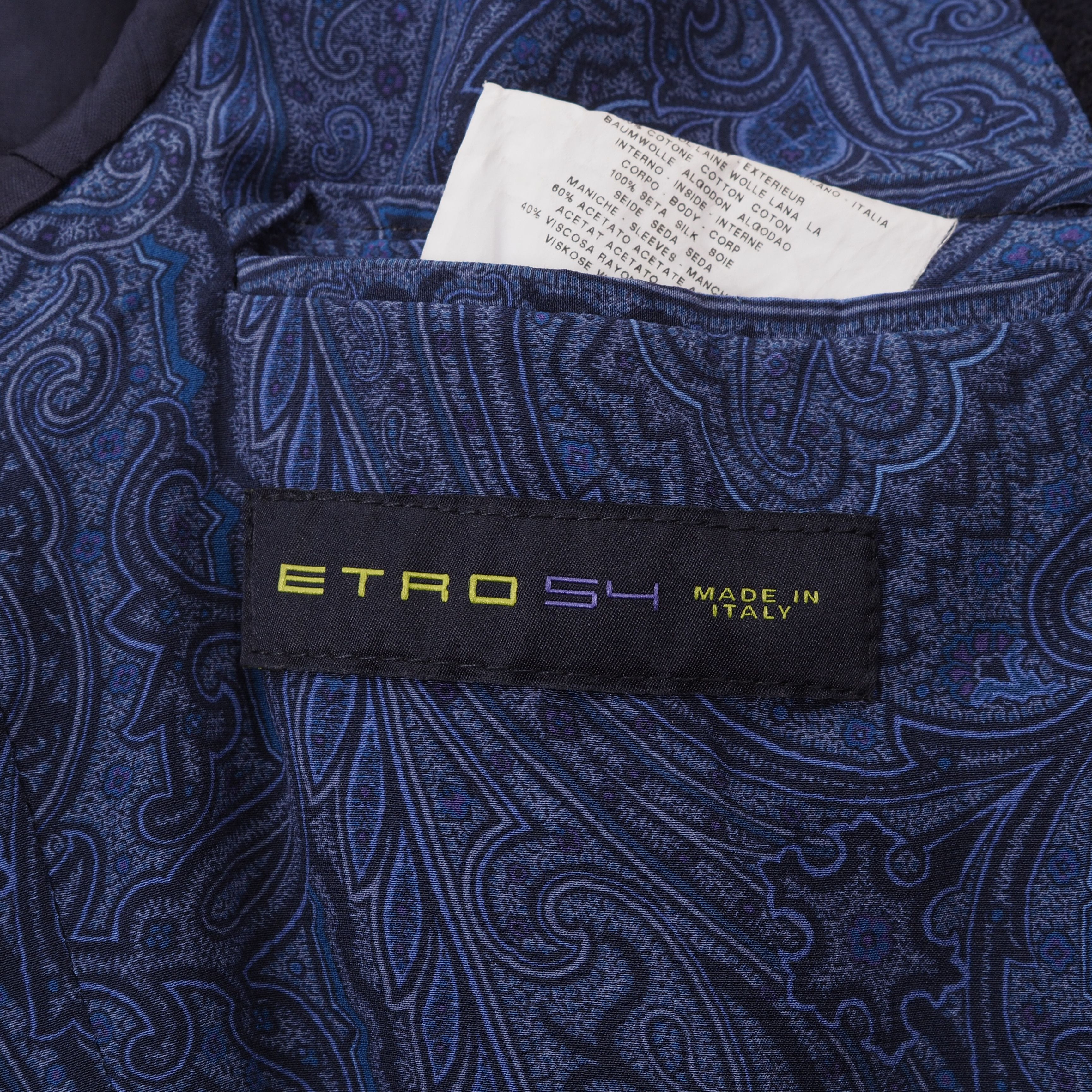 Etro ETRO Superleggerr Wool Blue Navy Sport Coat Blazer Jacket Size 44R - 7 Thumbnail