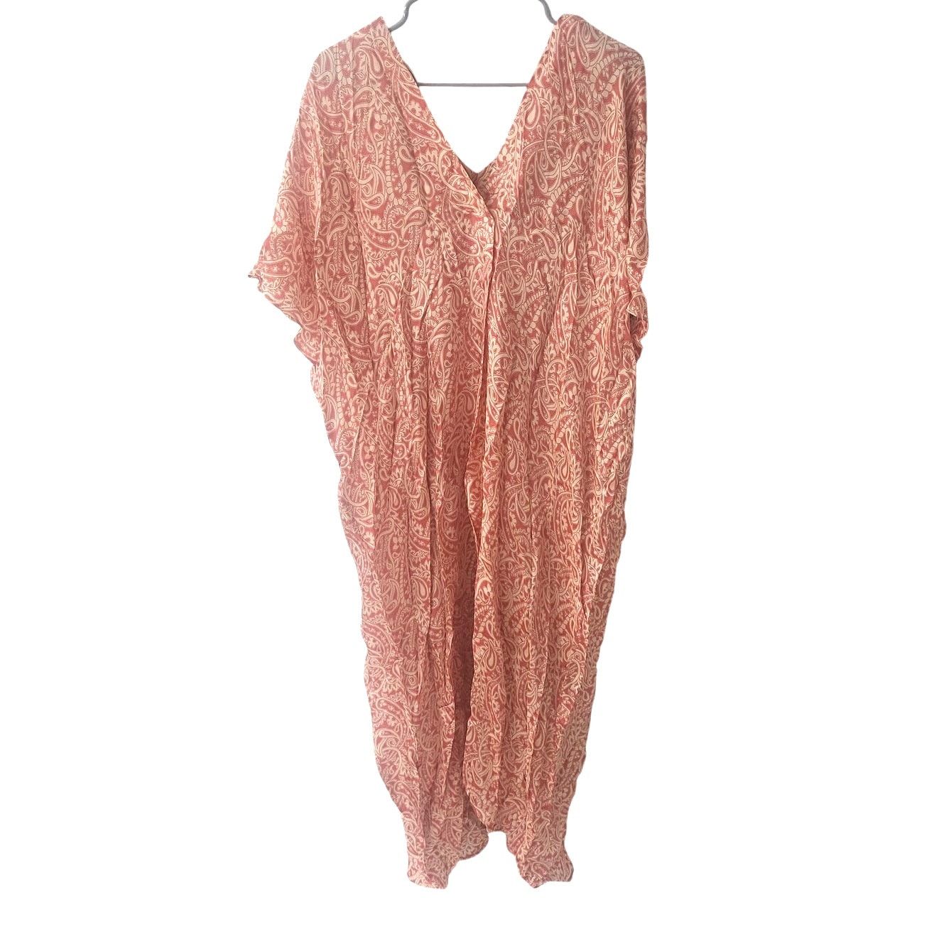 Zara Zara Terracotta Printed Tunic Dress - Size XL Size XL / US 12-14 / IT 48-50 - 1 Thumbnail