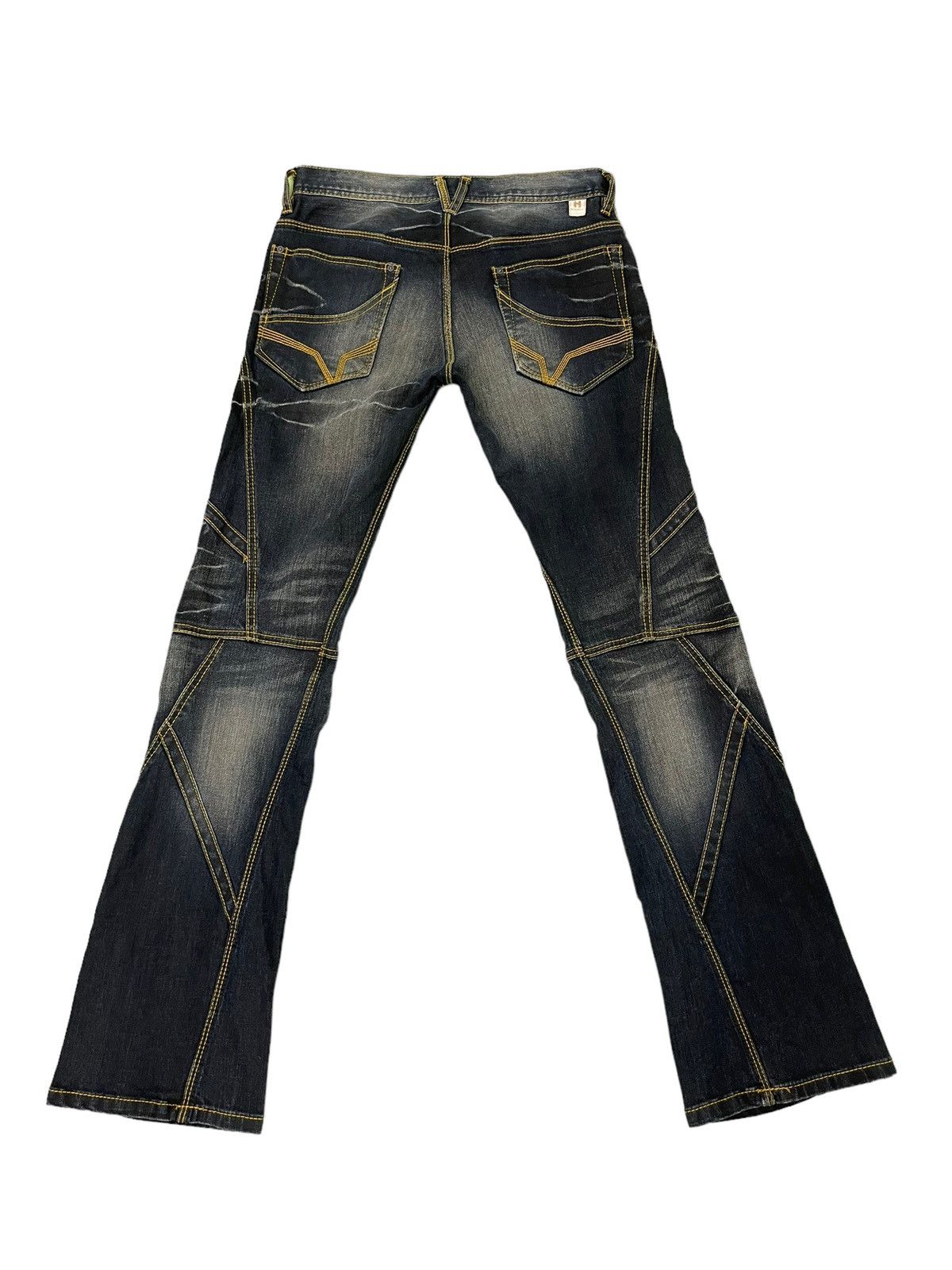 Japanese Brand Flare Jeans Hideaways Nicole Distress Low Rise Stretch 7🟦5 Size US 31 - 11 Thumbnail