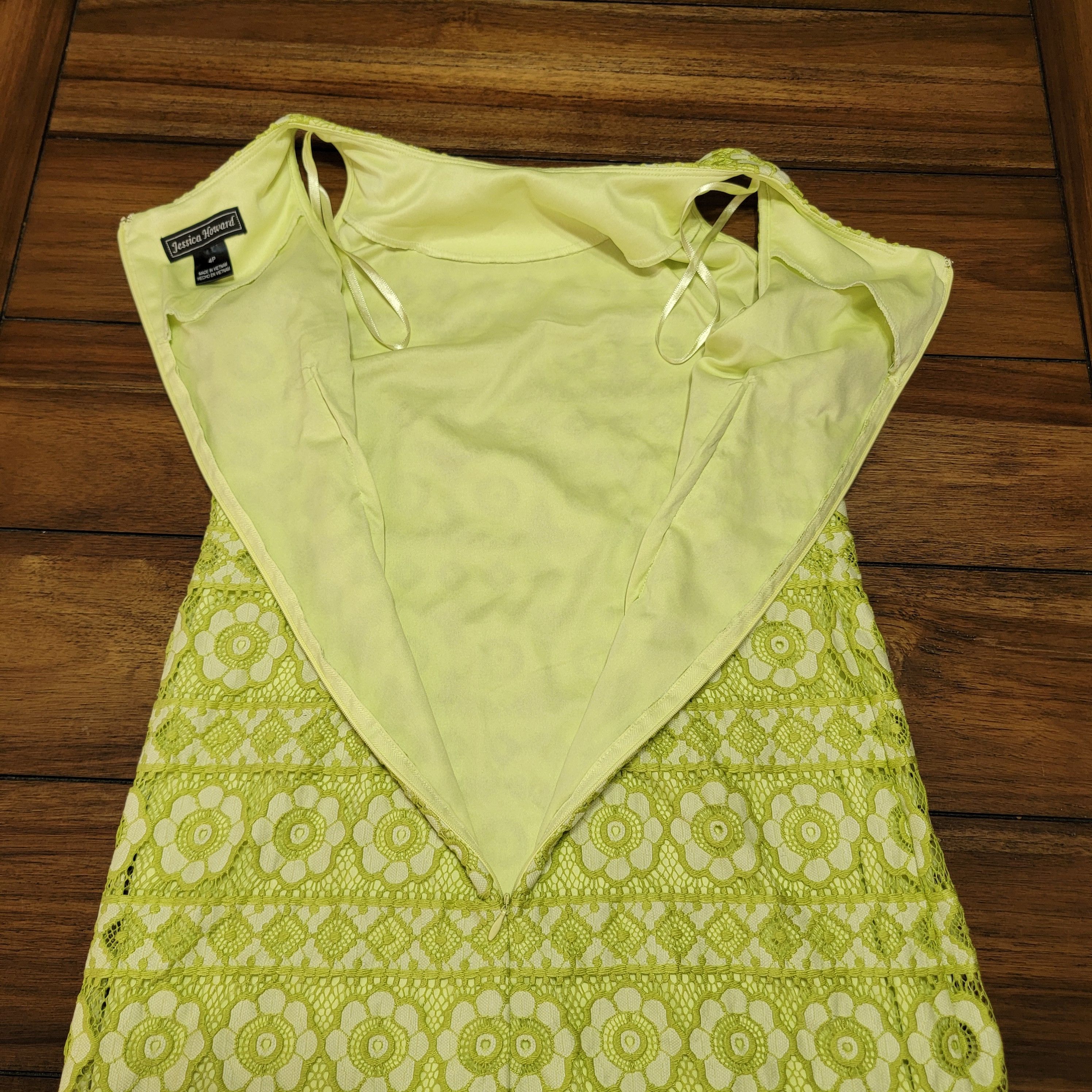 Other Jessica Howard Sleeveless Dress Lace Flowers - Size 4 Petite Size S / US 4 / IT 40 - 4 Thumbnail