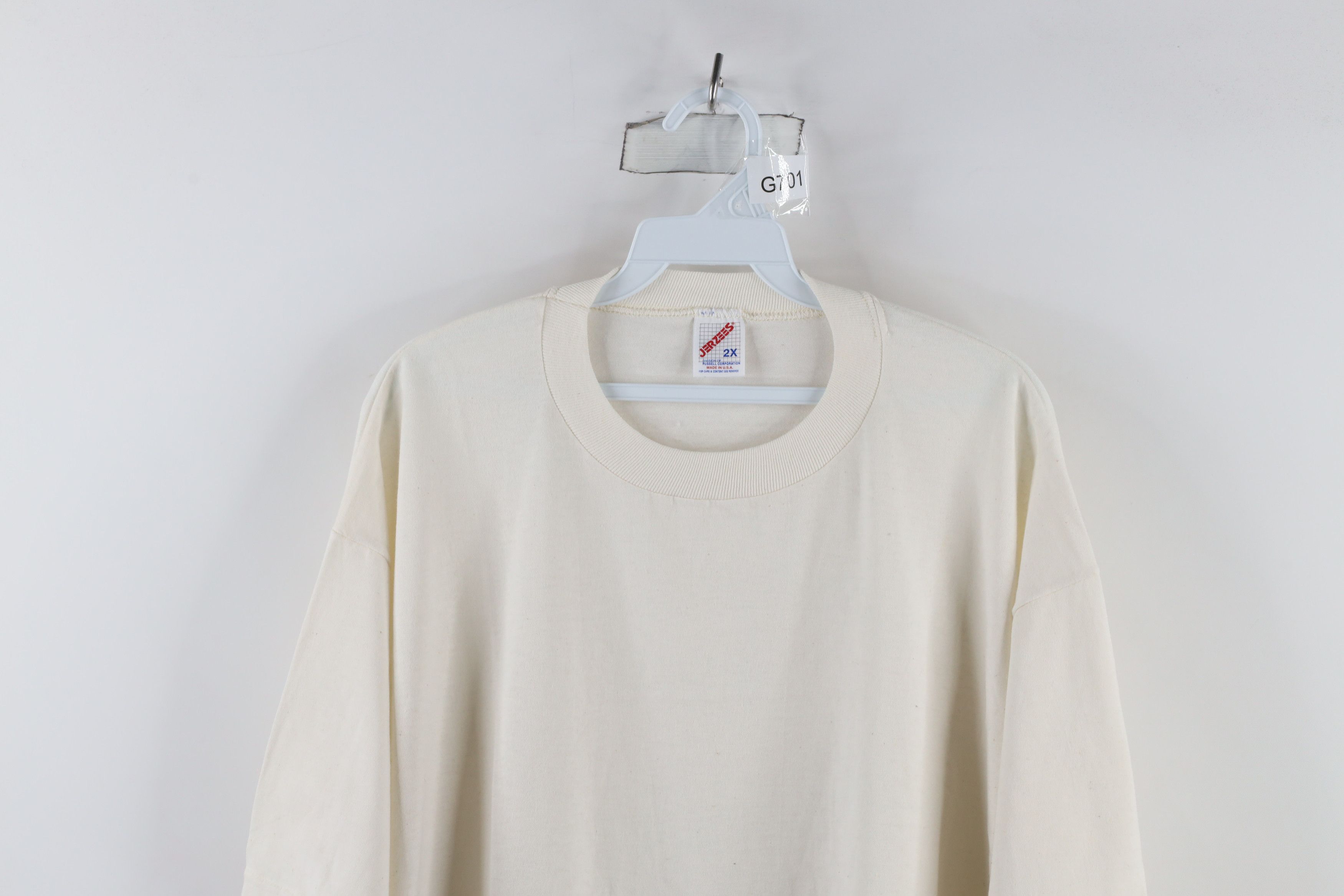 Vintage Vintage 90s Streetwear Short Sleeve T-Shirt Off White USA Size US XXL / EU 58 / 5 - 2 Thumbnail