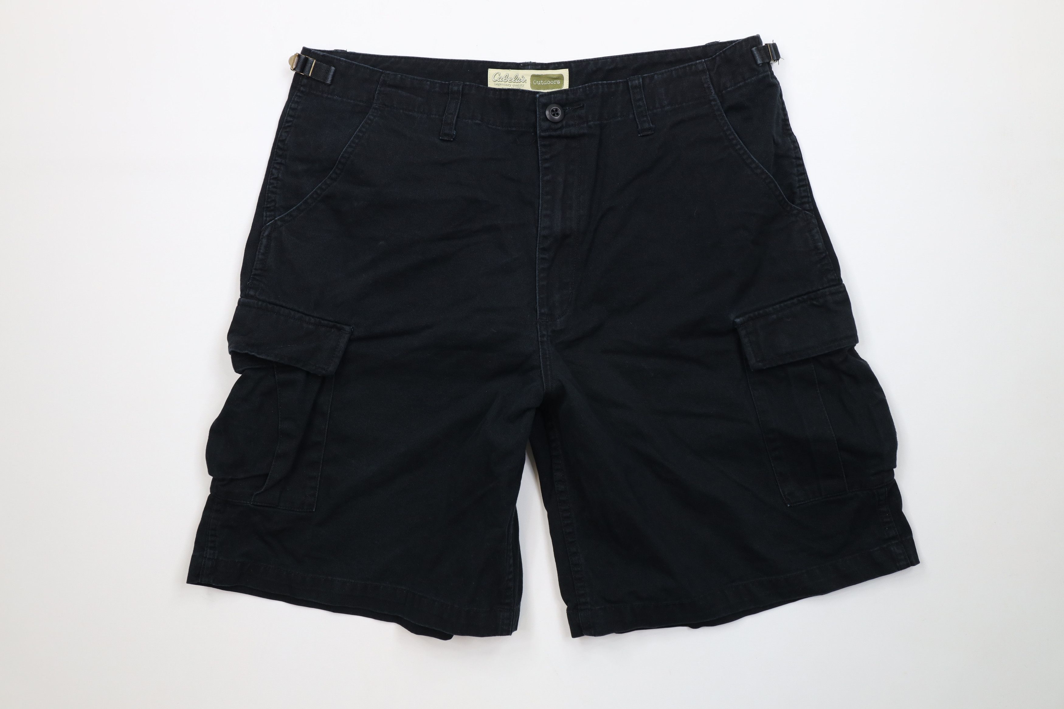 Cabelas Vintage Cabelas Heavyweight Cargo Shorts Black Cotton Size US 38 / EU 54 - 1 Thumbnail