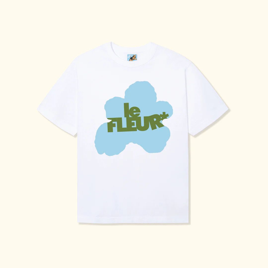 image of Golf Le Fleur Flower Logo T-Shirt in Blue/Green, Men's (Size Medium)