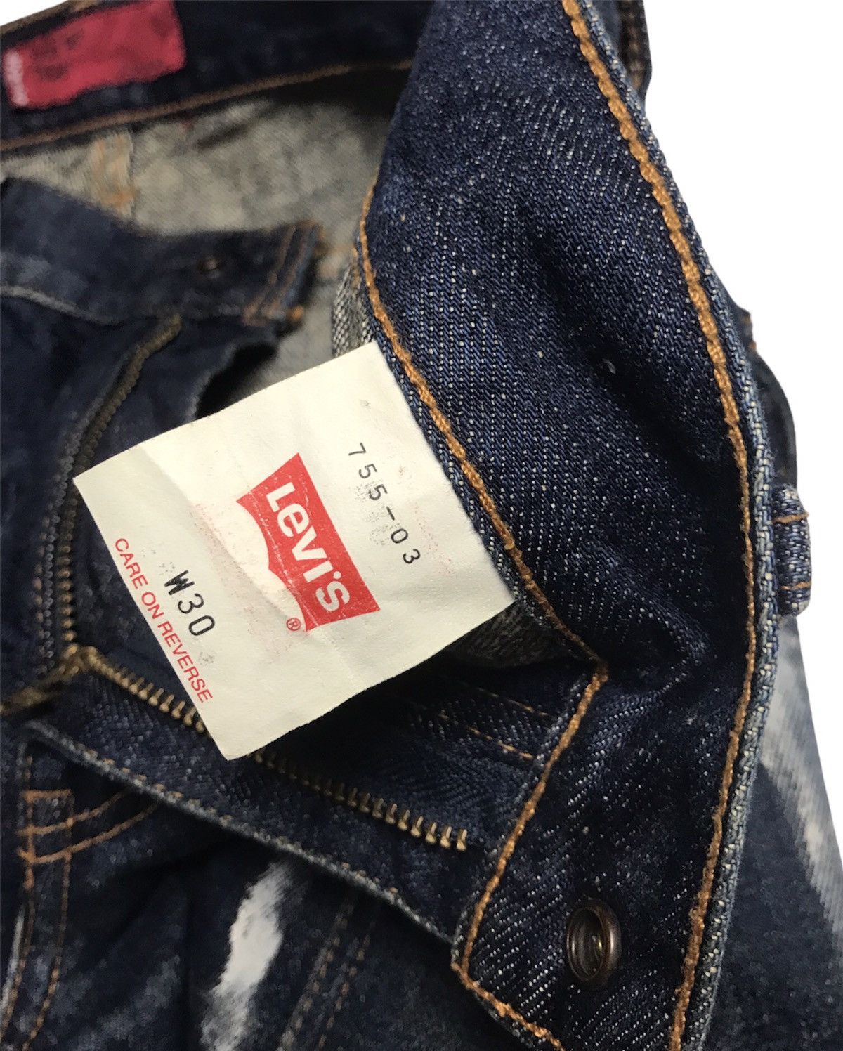 Levi's × Levi's Vintage Clothing Levi's 755 Red Tab Tight Baker Pants Paint Splatter W30 Size US 30 / EU 46 - 13 Thumbnail