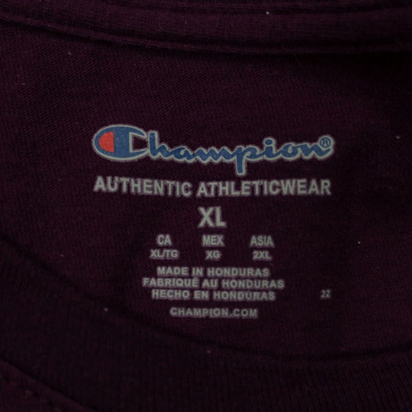 Champion Champion Graphic Shirt Mens XL Purple Short Sleeve Cotton Crew Neck T-Shirt Sports Logo 100% Cotton Size US XL / EU 56 / 4 - 6 Thumbnail