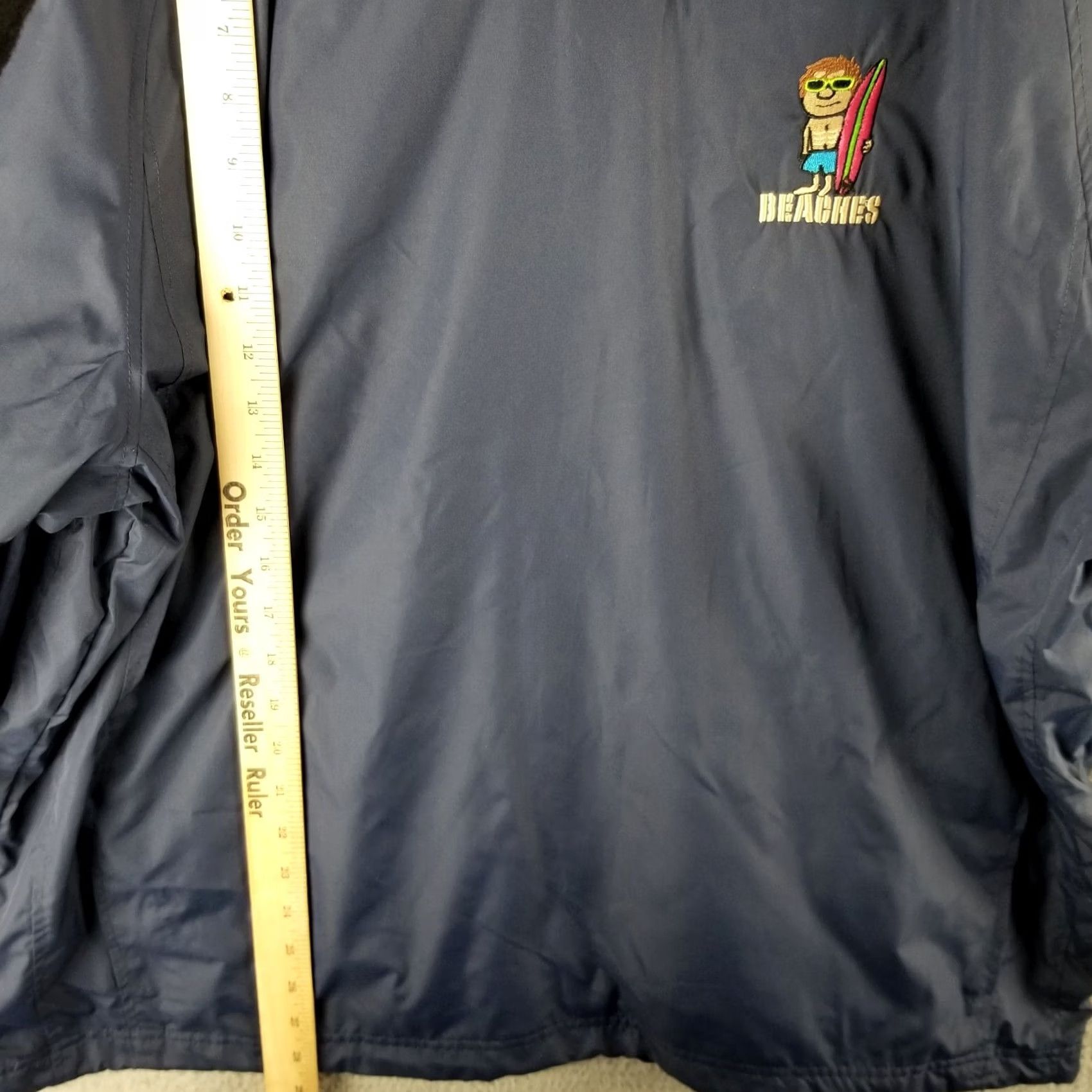 Vintage Cartoon Six Pack Beaches Guy Embroidered Windbreaker Jacket Men XL Blue Surfing Size US XL / EU 56 / 4 - 4 Thumbnail
