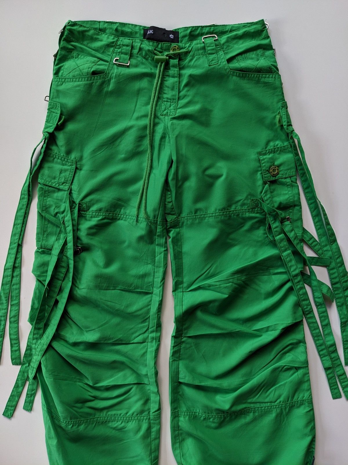 image of Archival Clothing x Avant Garde Parachute Cargo Tactical Pants in Green, Men's (Size 30)