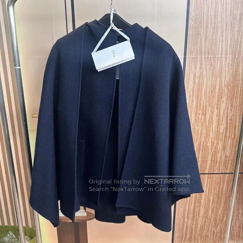 Dior Dior Navy Wool Women's Oversized Coat . Size XL / US 12-14 / IT 48-50 - 1 Thumbnail