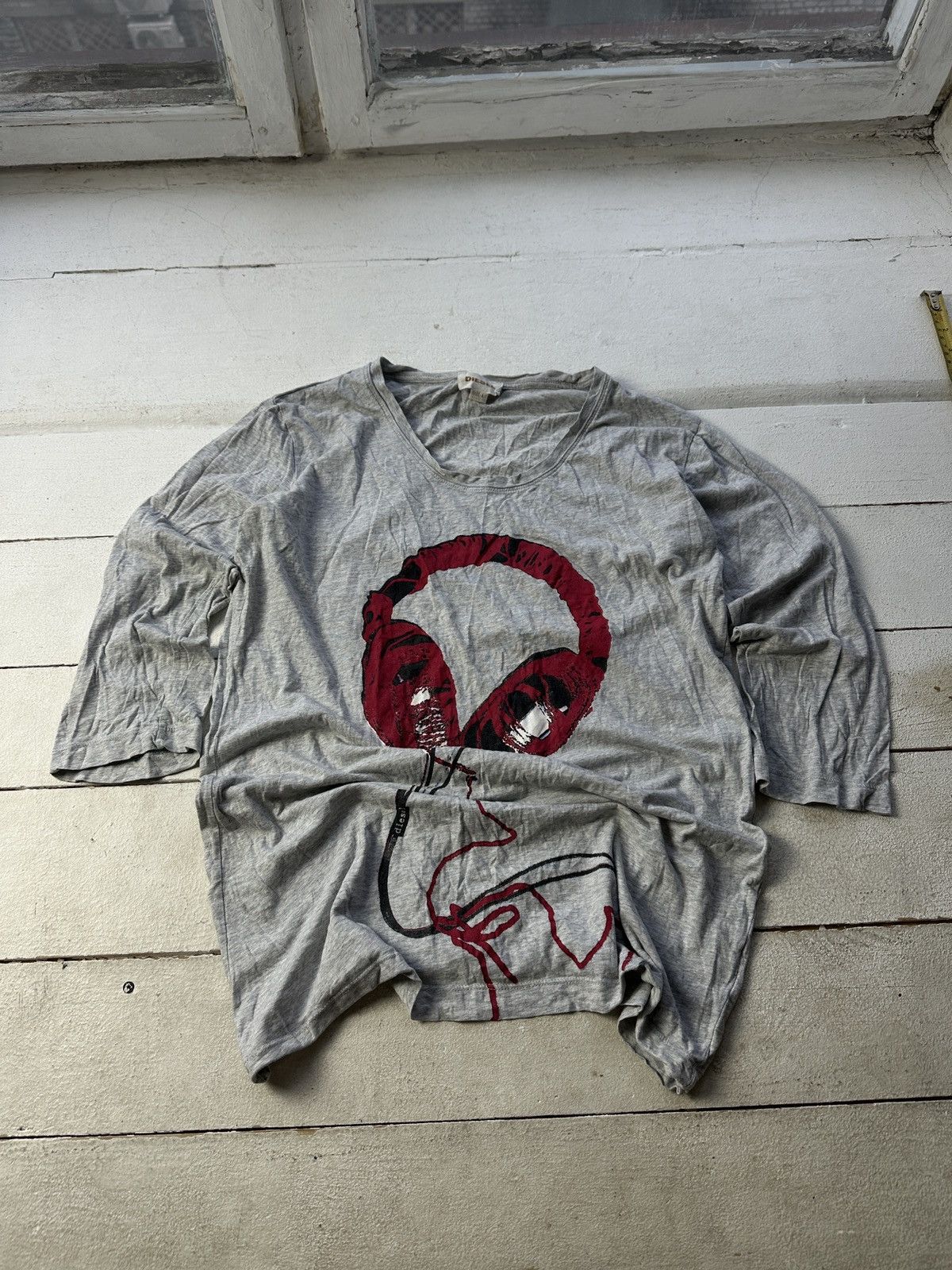 Diesel 🚨VINTAGE AVANT-GARDE 3/4 DIESEL TEE LOGO Y2k OPIUM Size L / US 10 / IT 46 - 1 Thumbnail