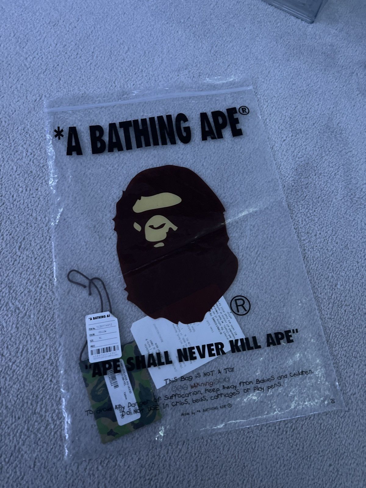 Bape Bape 1st camo pullover hoodie yellow Size US XL / EU 56 / 4 - 14 Thumbnail