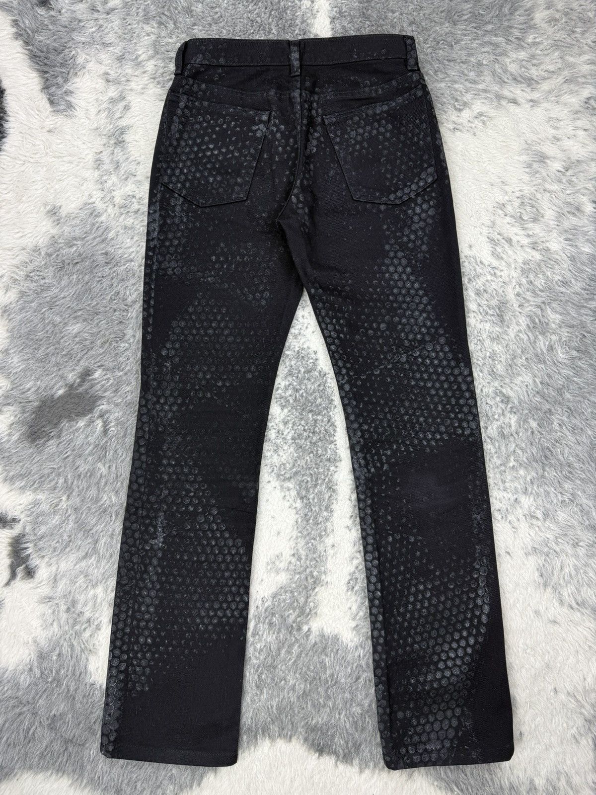 Archived! SS2003 Helmut Lang Rubber Tire Printed Denim