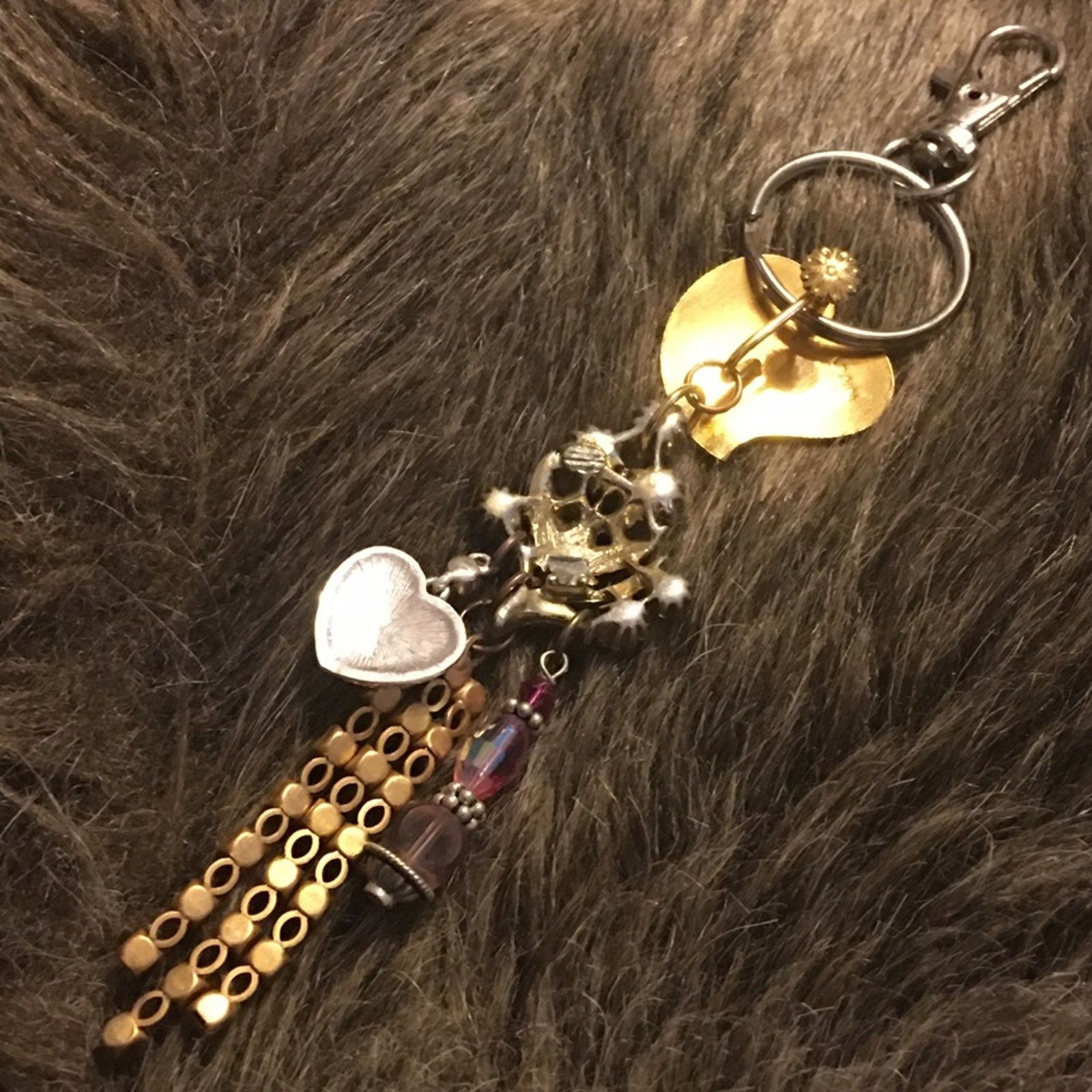 Vintage Vintage repurpose salvaged estate gem keychain Size ONE SIZE - 7 Thumbnail