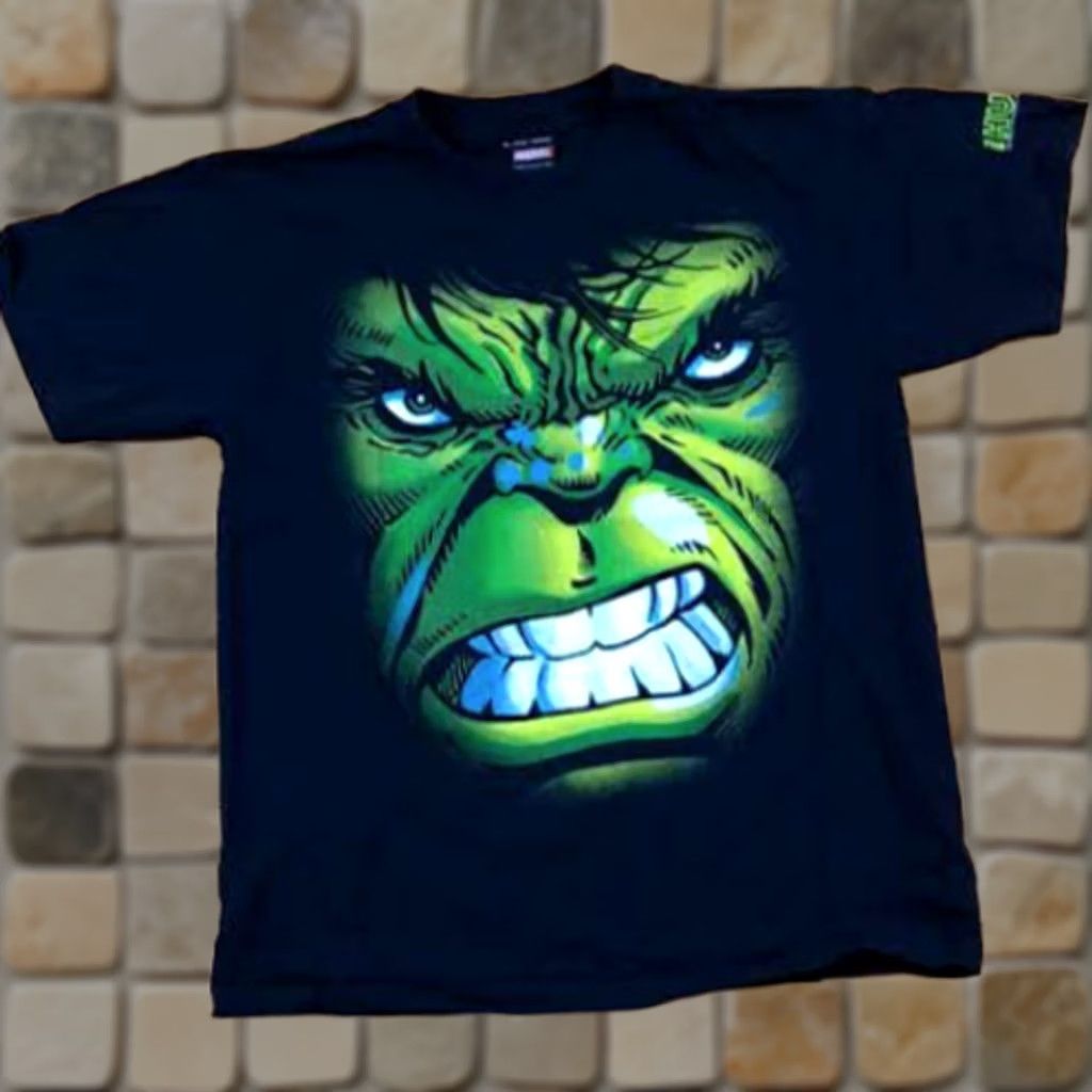 Vintage VINTAGE Pre- Owned Incredible Hulk Marvel Medium Mad Engine T-Shirt Mens Black M Graphic Incredible Hulk Print Short Sleeve Comics Shirt Size US M / EU 48-50 / 2 - 1 Thumbnail