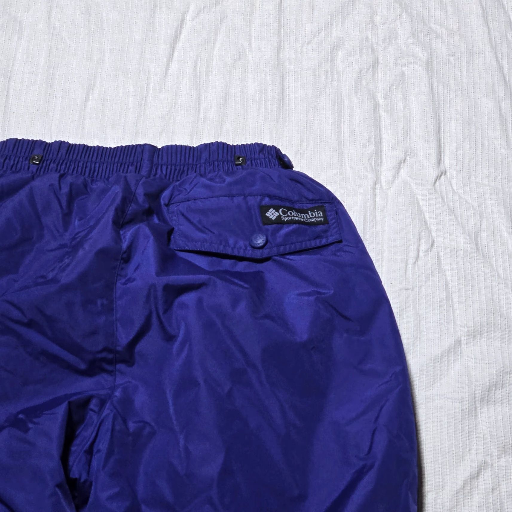 Vintage Columbia Jogger Pants - Women's Activewear - Blue - Medium - Elastic Waist, High Rise, Skinny Leg - Regular Fit - 26in Inseam Size 32" / US 10 / IT 46 - 7 Thumbnail