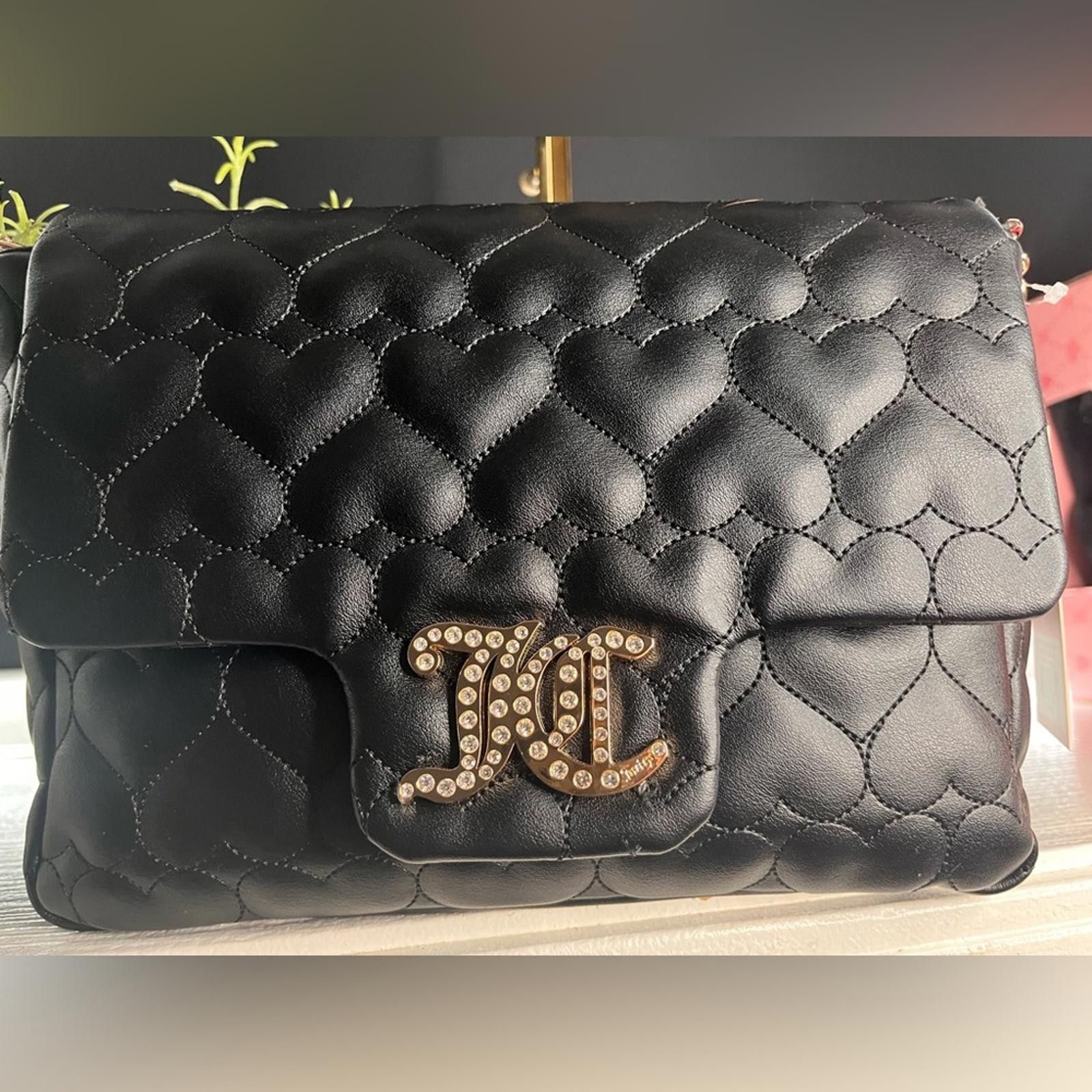 Juicy Couture Juicy Couture Black Quilted Flap Shoulder Bag NWT Size ONE SIZE - 1 Thumbnail