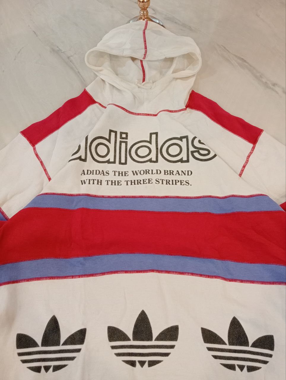 VINTAGE ADIDAS TREFOIL BIG LOGO SWEATSHIRT - SIZE L