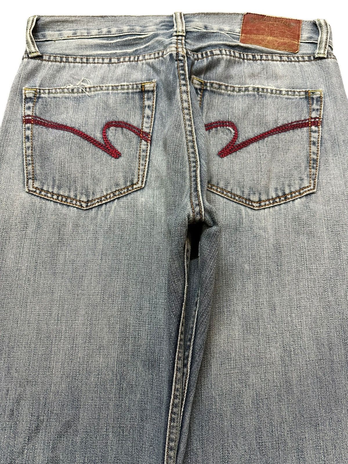 14th Addiction Vintage Japanese Brand Faded Wash Distress Loose Jeans Size US 31 - 5 Thumbnail
