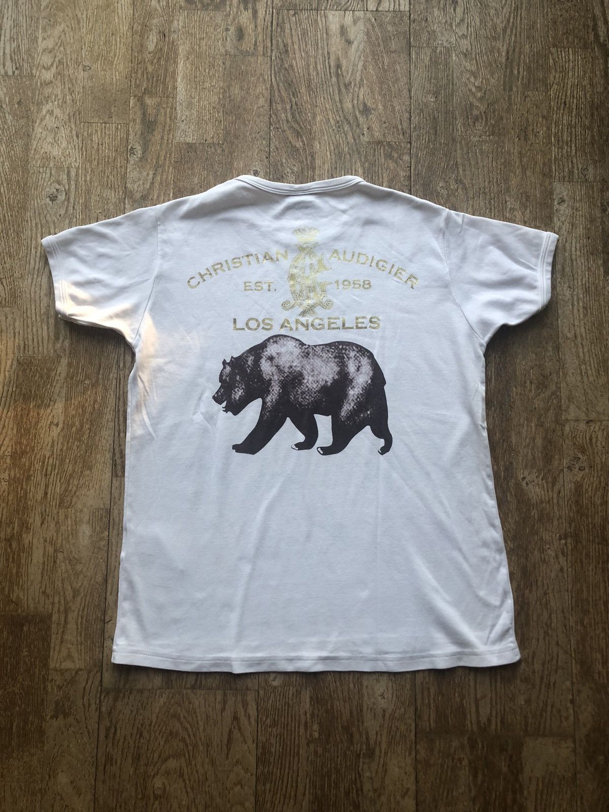 Christian Audigier CHRISTIAN AUDIGIER RARE VINTAGE BEAR DESIGN TEE SHIRT Size US M / EU 48-50 / 2 - 2 Thumbnail