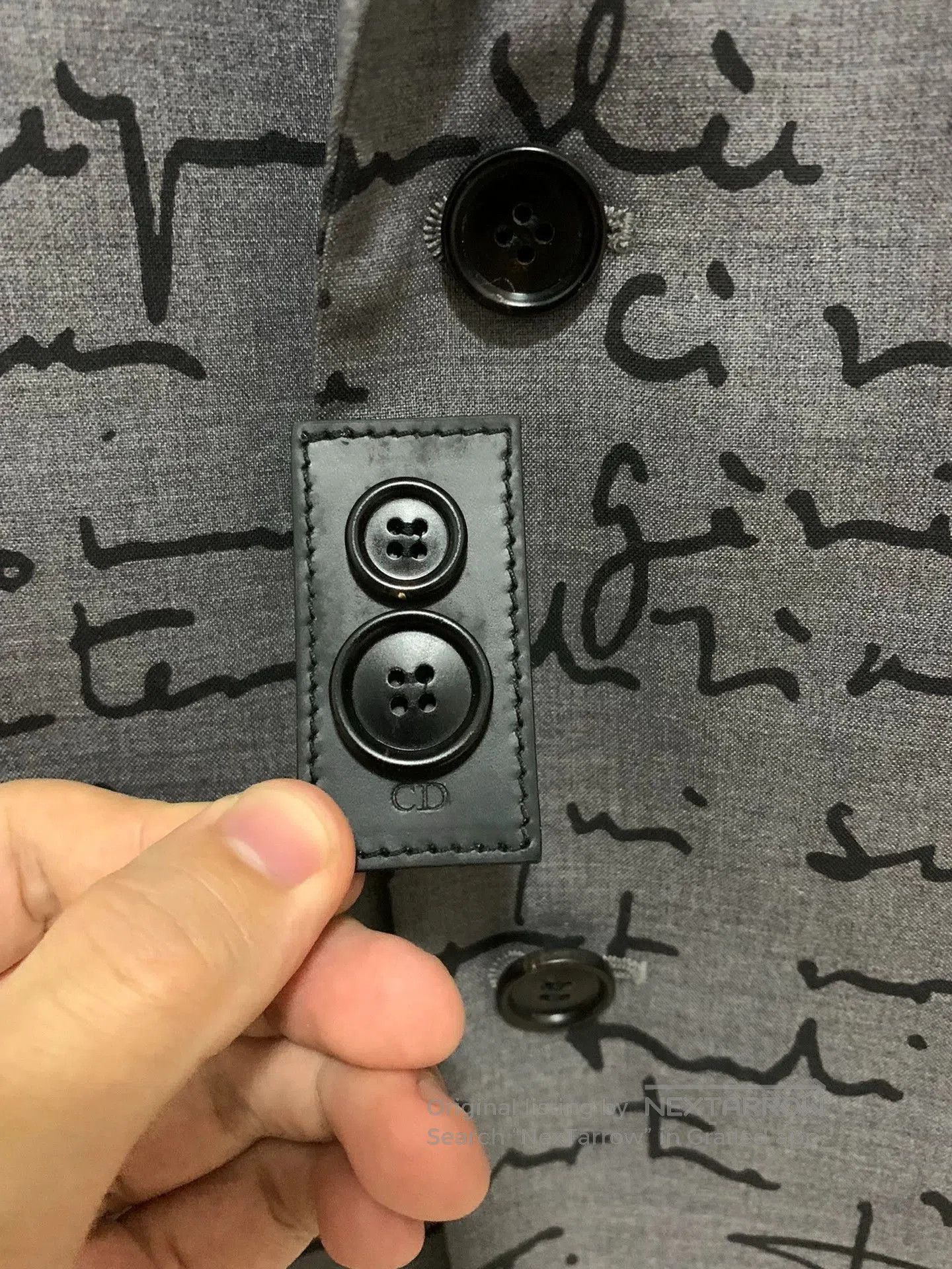 Dior Gray Handwriting Print Blazer. Size US M / EU 48-50 / 2 - 7 Thumbnail