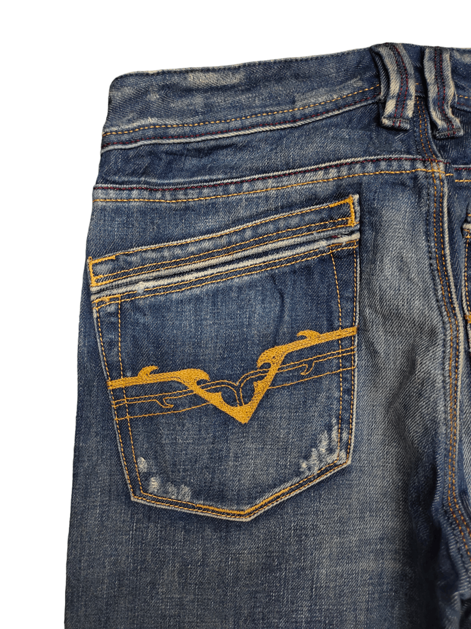 Diesel Vintage Diesel Distress Faded Clawmark Denim Jeans Size US 29 - 5 Thumbnail