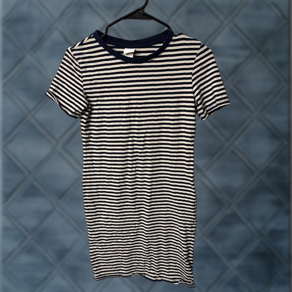 H&M H&M Shirt Dress Top T Short Sleeve Cotton Striped Womens Small Size S / US 4 / IT 40 - 1 Thumbnail