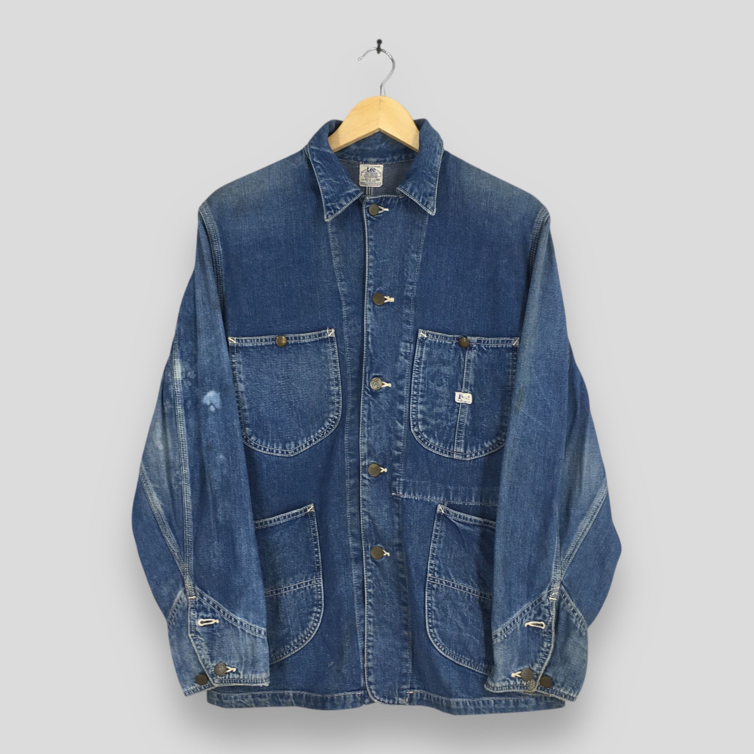 Lee Vintage 1990's Lee Sanforized Denim Worker Jacket M Size US M / EU 48-50 / 2 - 1 Thumbnail