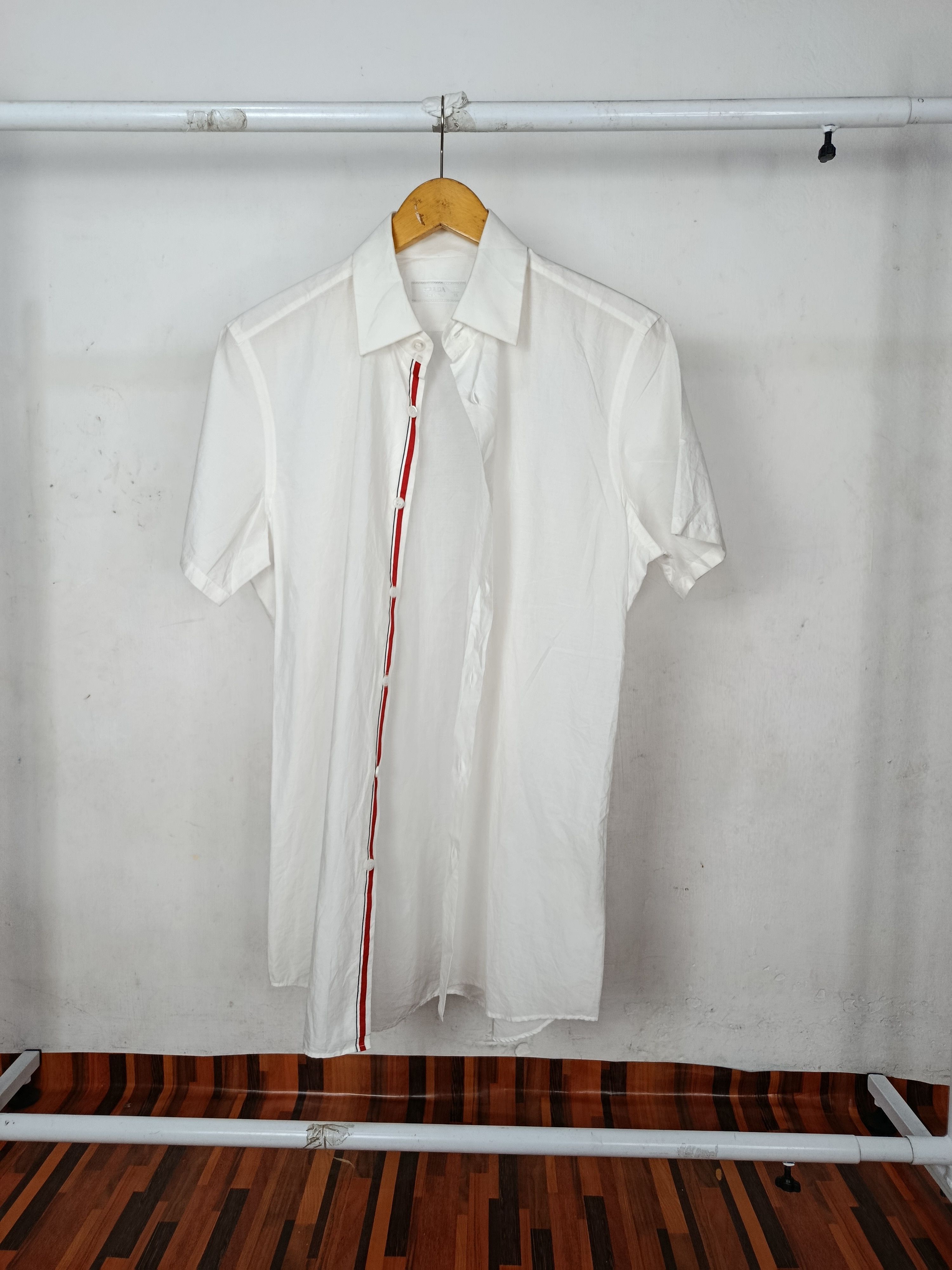 Prada Prada White Shirt Button Up 2009 Size US M / EU 48-50 / 2 - 4 Thumbnail