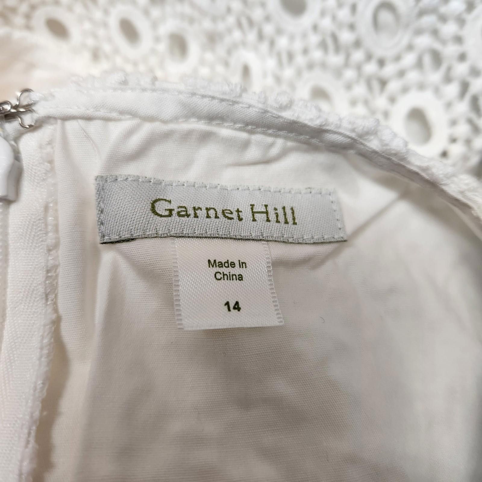 Designer Garnet Hill Eyelet Lace Cocktail Dress White Size 14 NWOT Size XL / US 12-14 / IT 48-50 - 6 Thumbnail