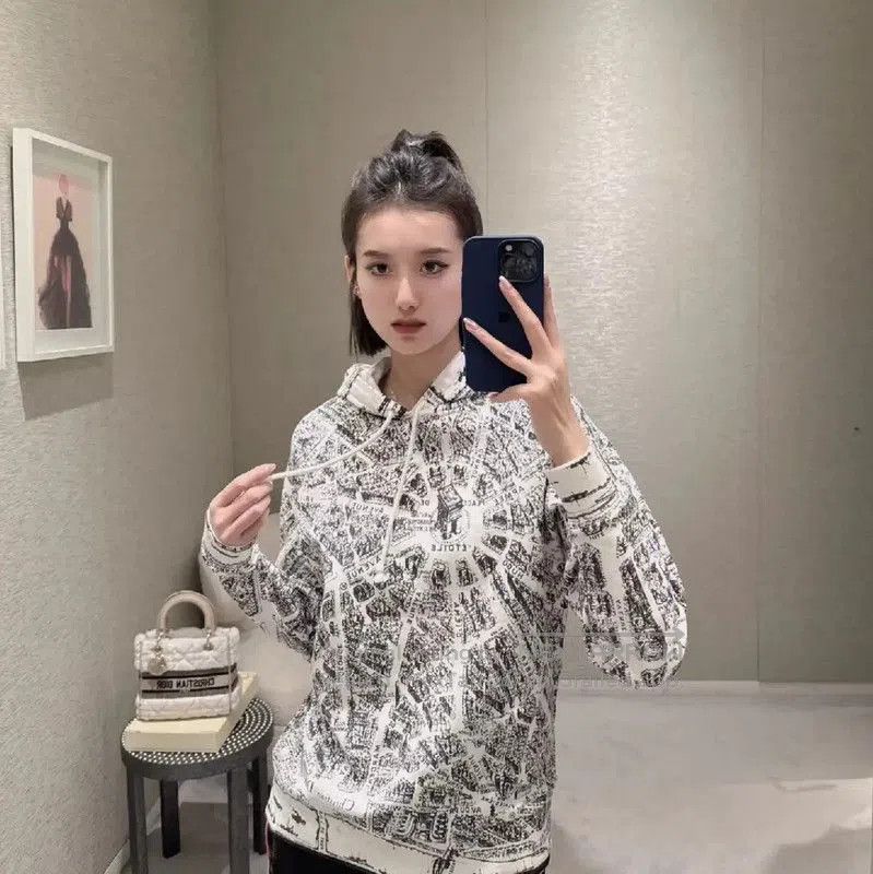 Dior Dior Cotton Map Print Women's Hoodie . Size S / US 4 / IT 40 - 7 Thumbnail