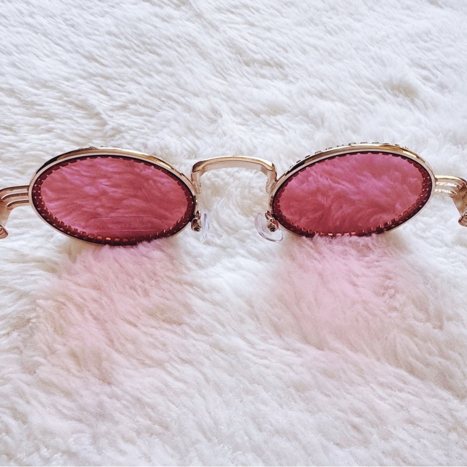 Other Kate Clear Pink Round Sunglasses Size ONE SIZE - 9 Thumbnail
