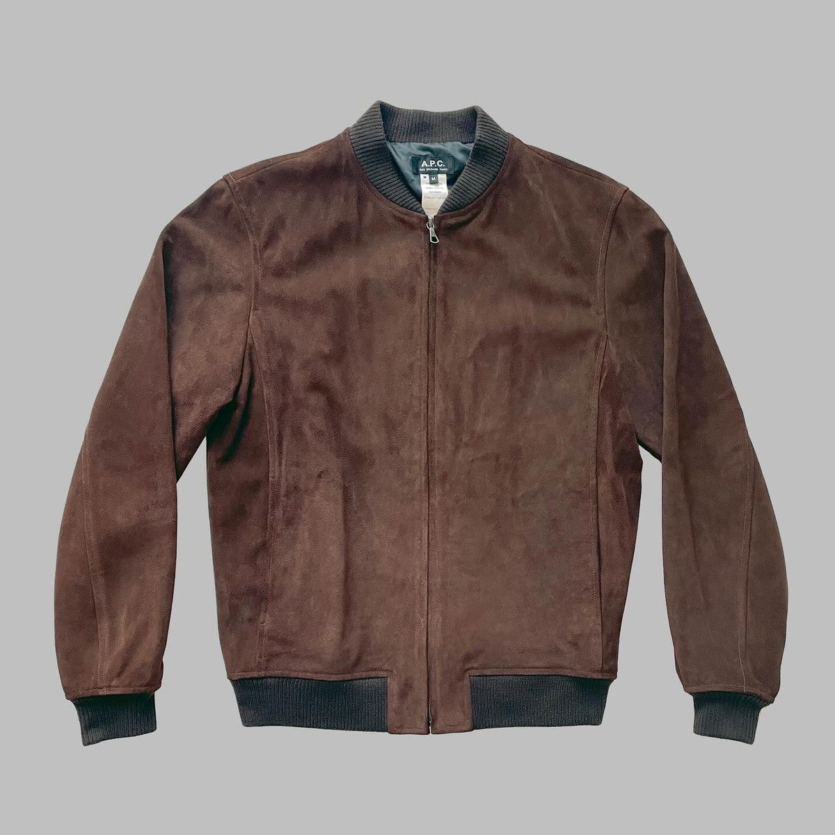 A.P.C. A.P.C. Calf Skin Suede Leather Bomber Jacket Beige Size M Size US M / EU 48-50 / 2 - 1 Thumbnail