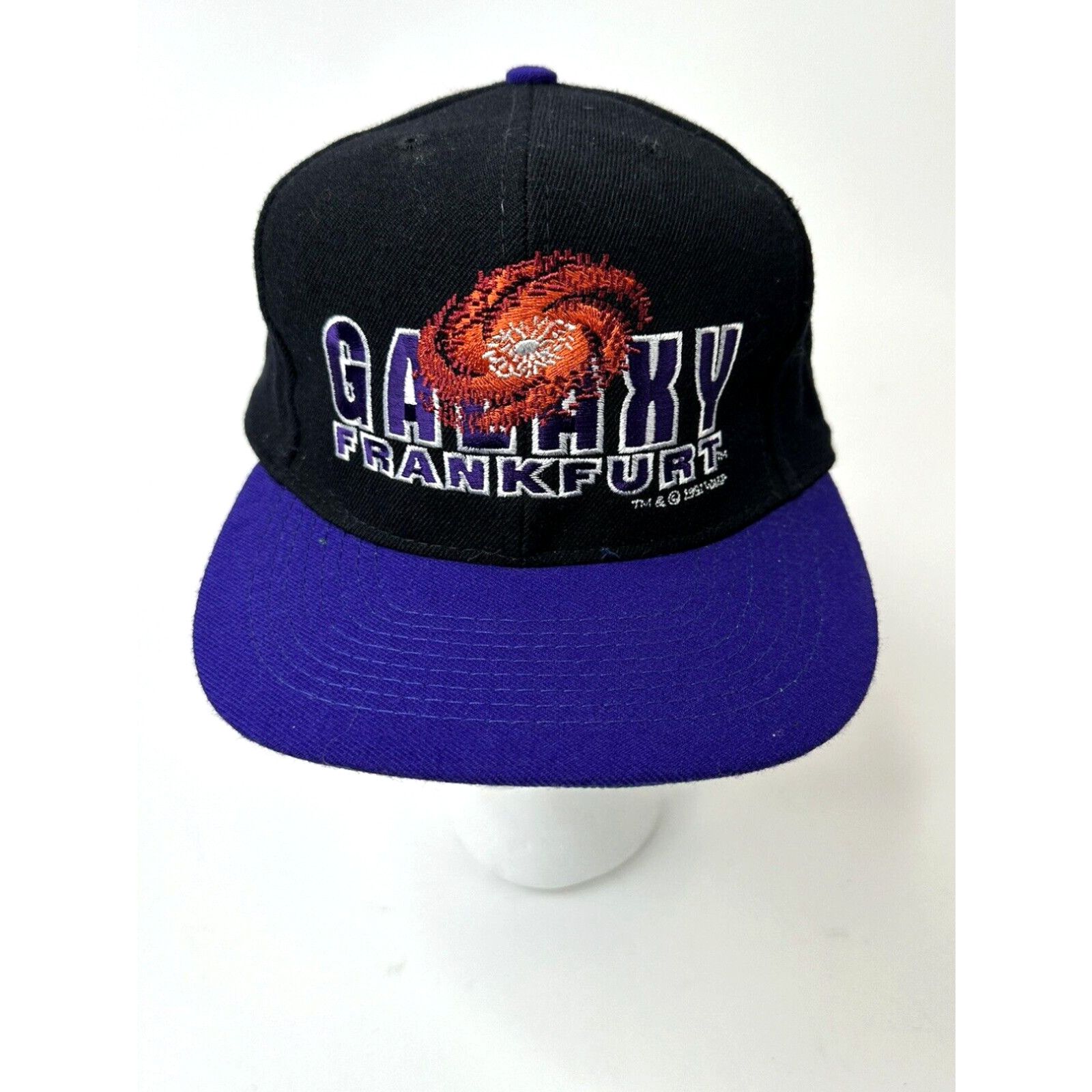 image of VTG Frankfurt Galaxy World League Football Hat Cap One Size American Needle New in White, Men's