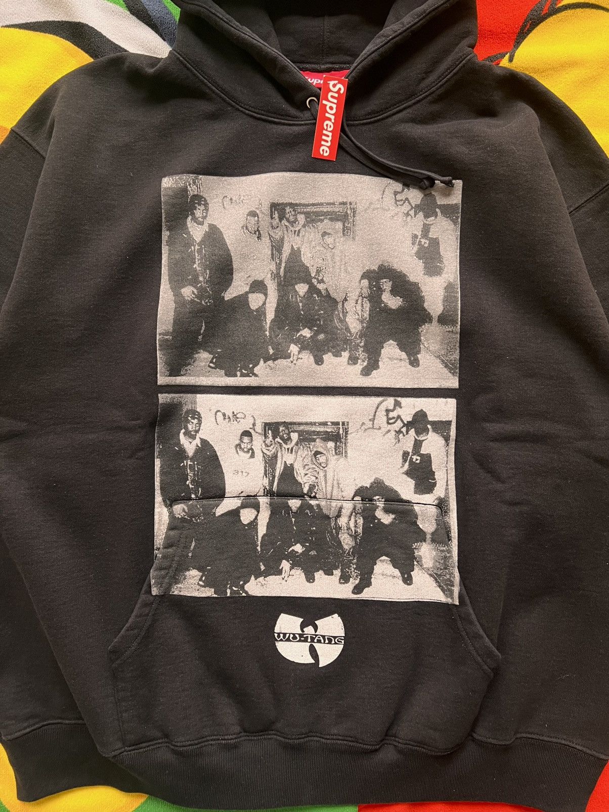 XL Supreme Wu-Tang Clan Hooded Sweatshirt Black FW25 hoodie