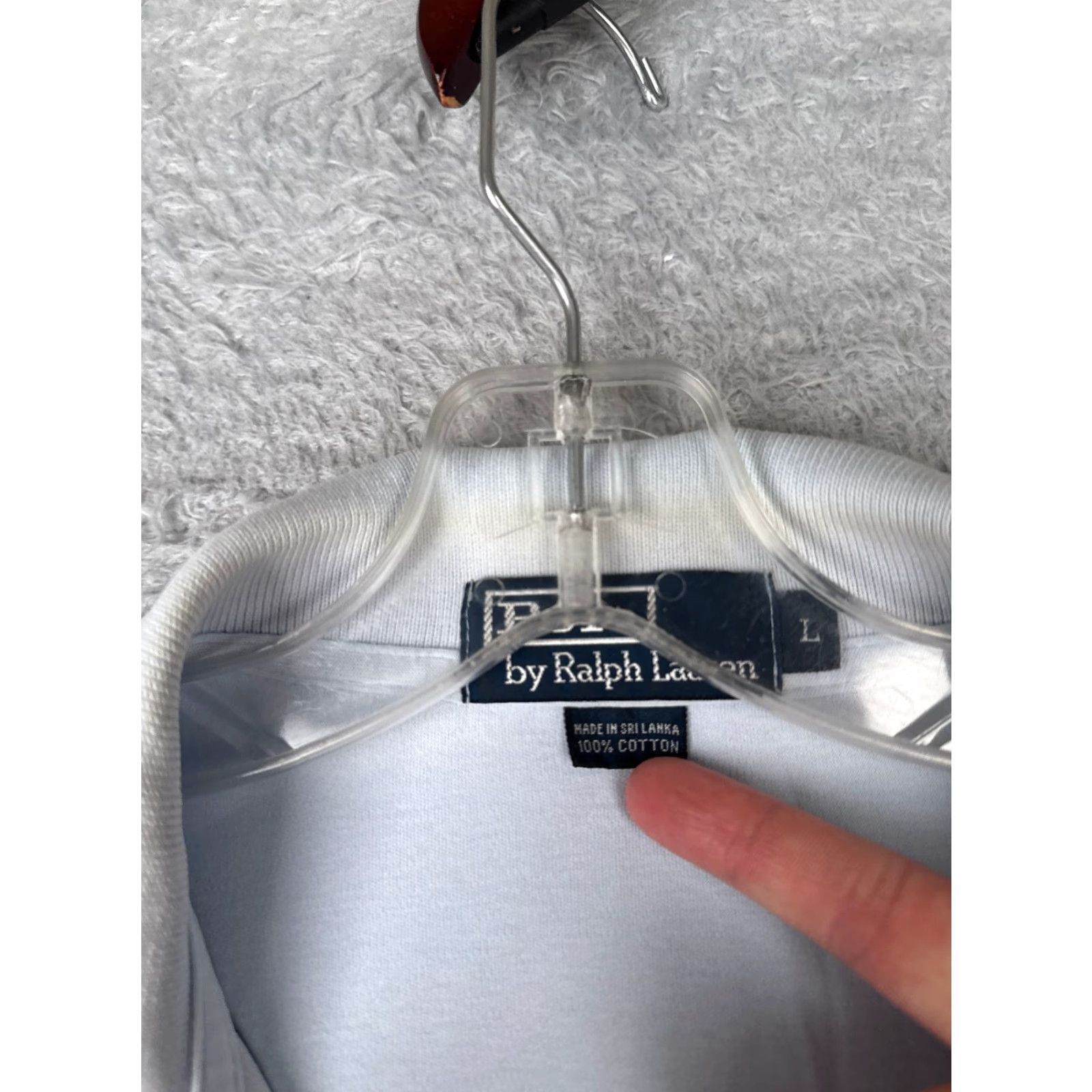 Ralph Lauren VINTAGE Polo Ralph Lauren Shirt Adult Large Light Blue Cotton Short Sleeve READ Size US L / EU 52-54 / 3 - 7 Thumbnail