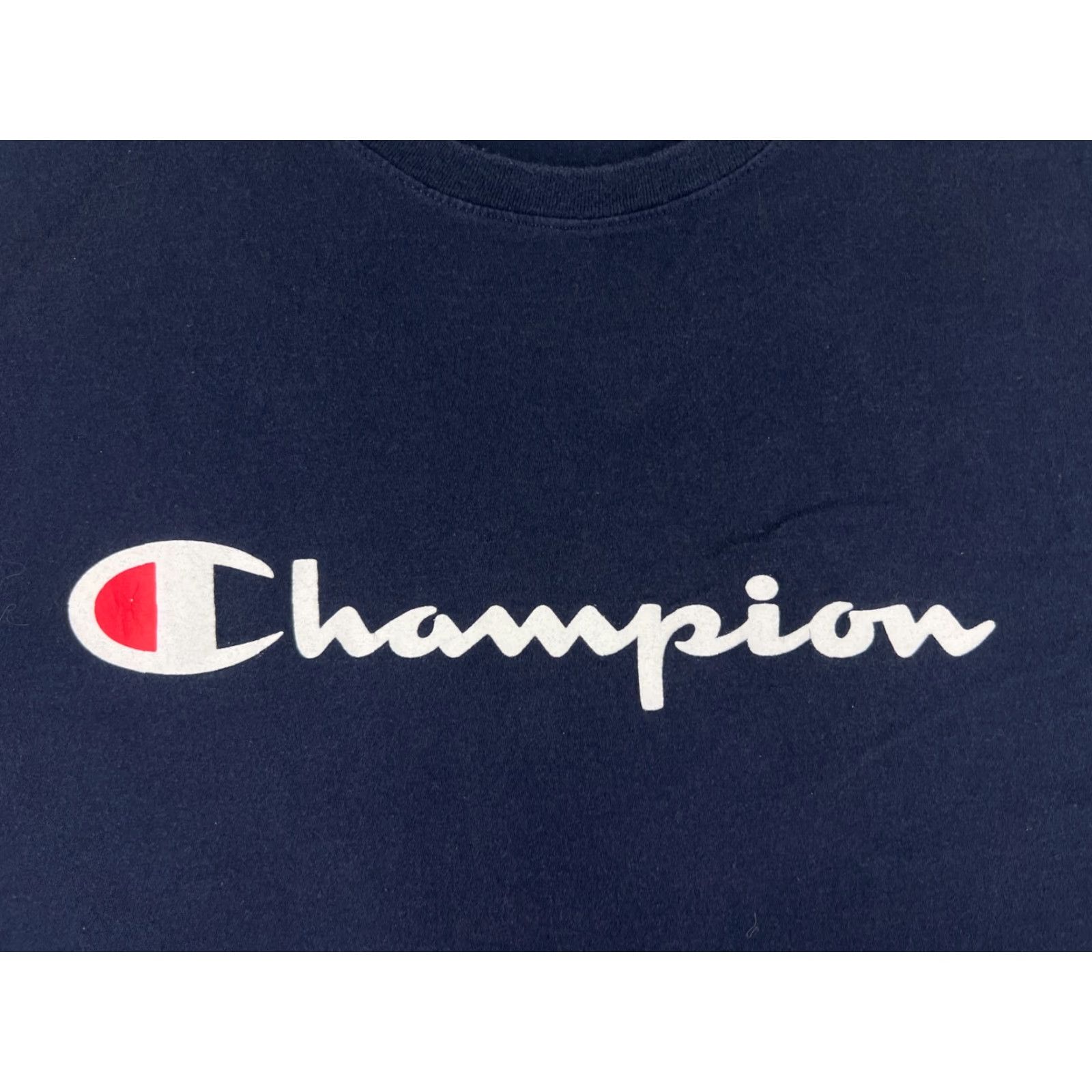 Champion Champion Shirt Men XL Blue Logo Spellout Embroidered Jersey Cotton Short Sleeve Crew Neck T-Shirt Sports Retro All Seasons Breathable Size US XL / EU 56 / 4 - 3 Thumbnail