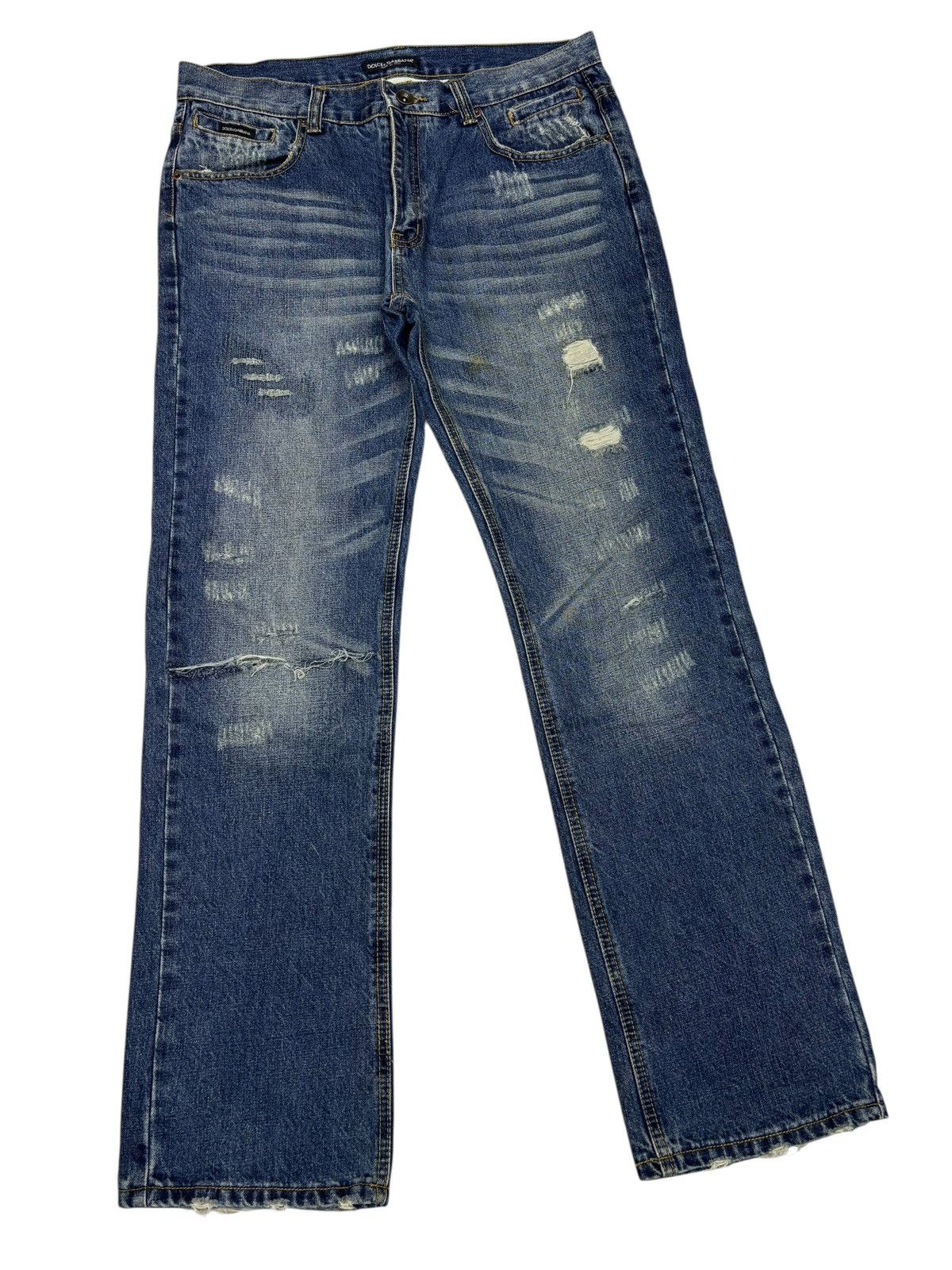 Dolce & Gabbana Dolce & Gabbana 🇮🇹 Distressed ZigZag Denim Jeans Rare Size US 36 / EU 52 - 3 Thumbnail