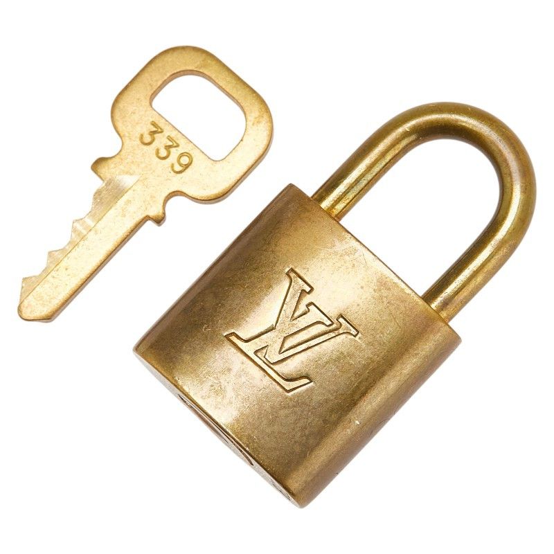 Louis Vuitton Louis Vuitton Padlock Key Set Metal Key Chain DUTY FREE for USA